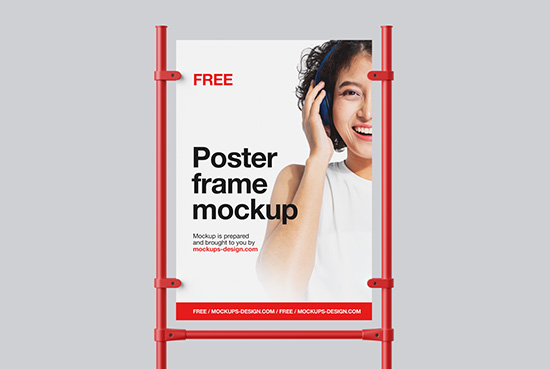 Matt poster frame mockup