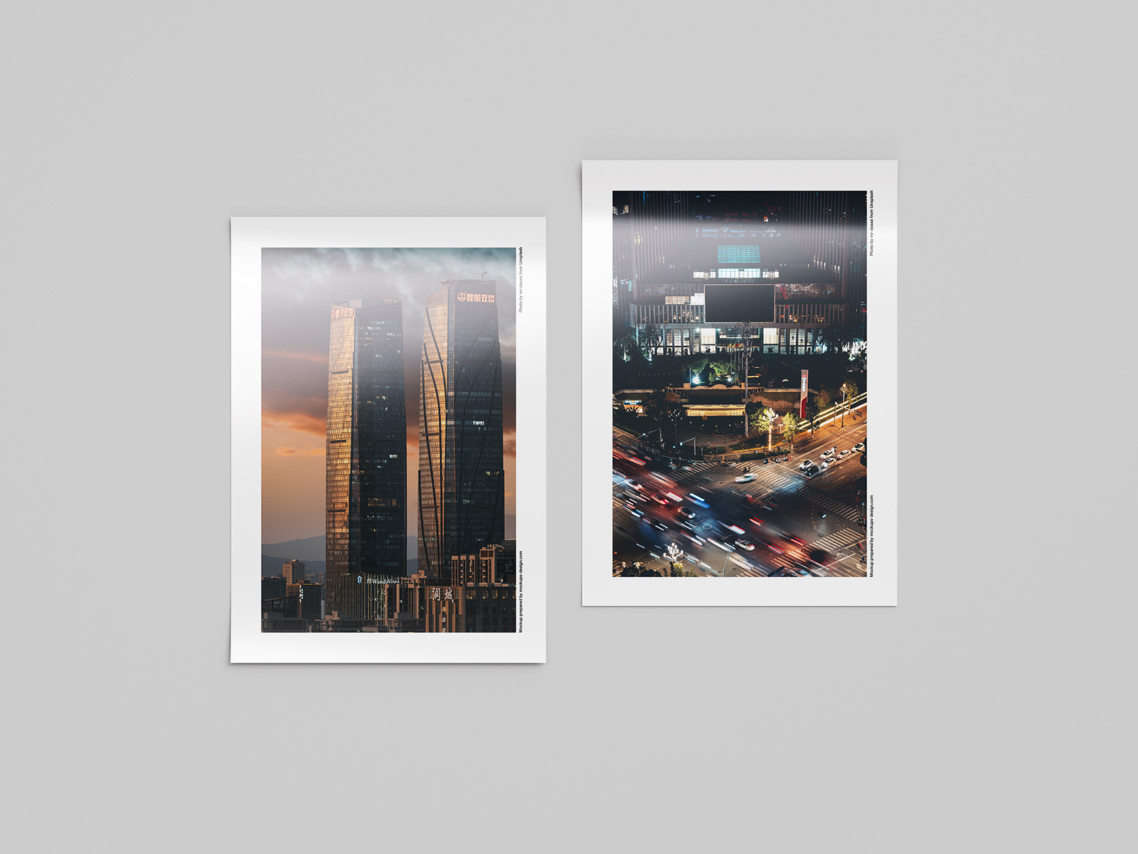 Glossy A4 paper mockup