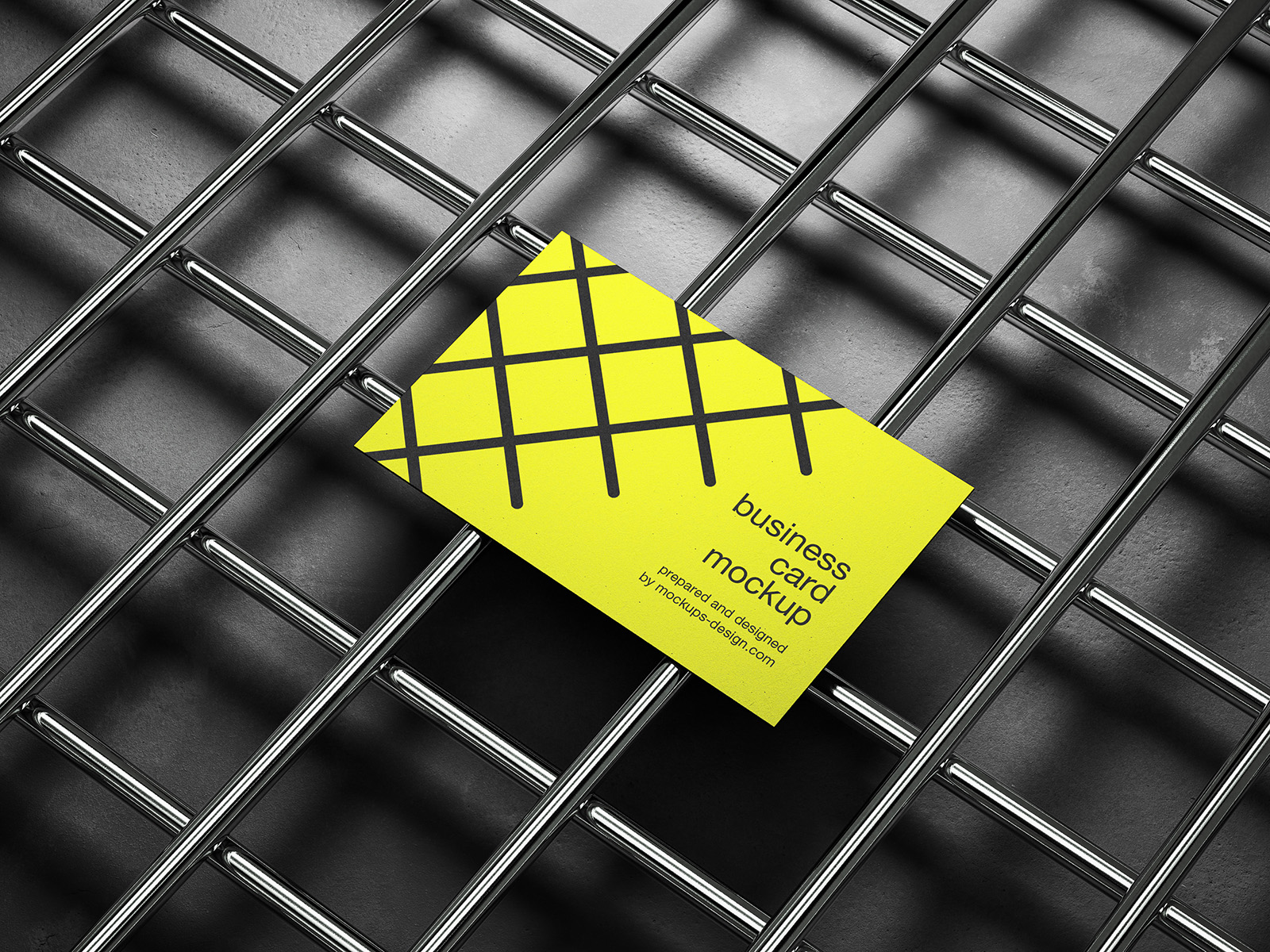 Industrial business card mockup