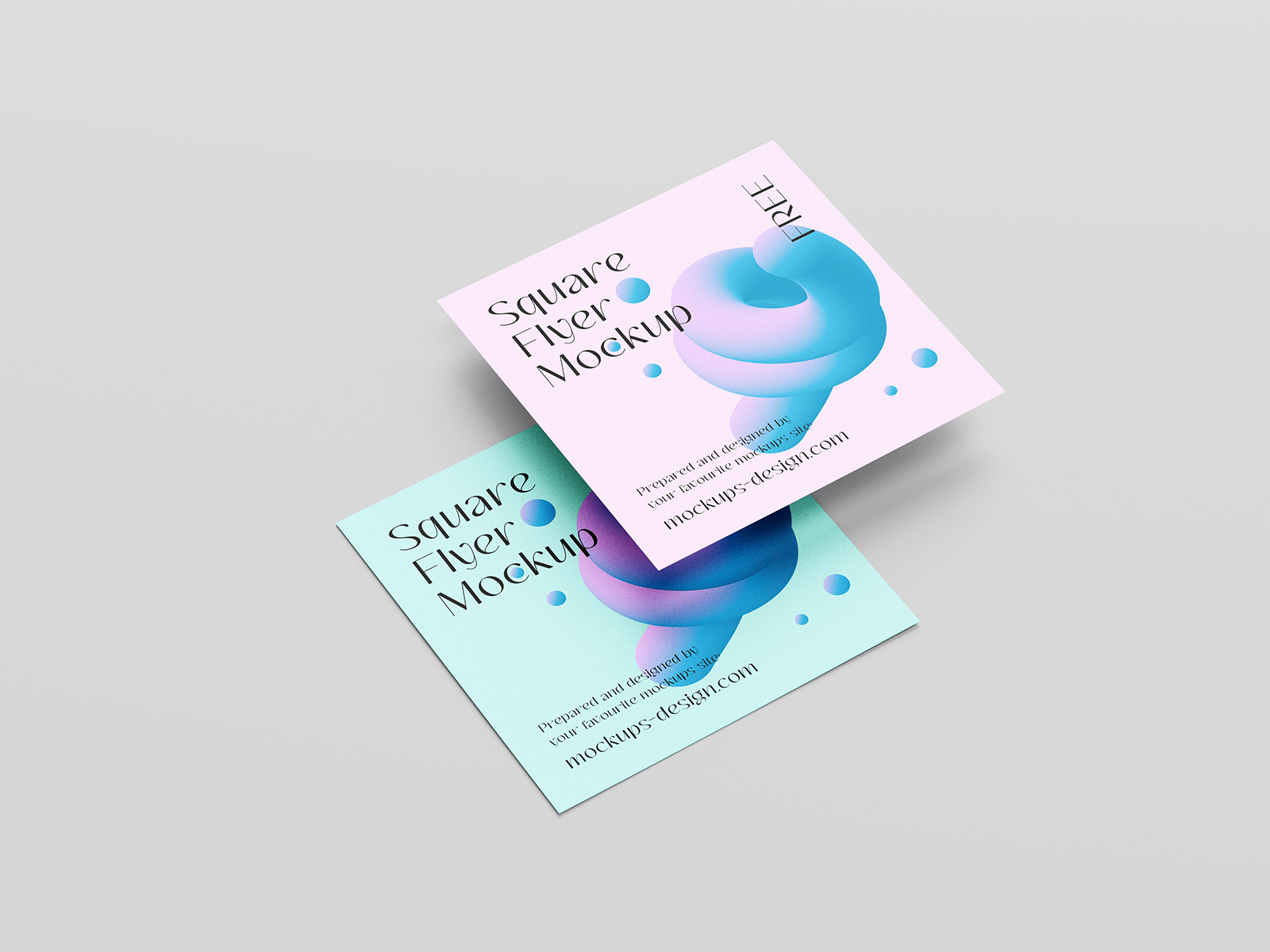 Square flyer mockup