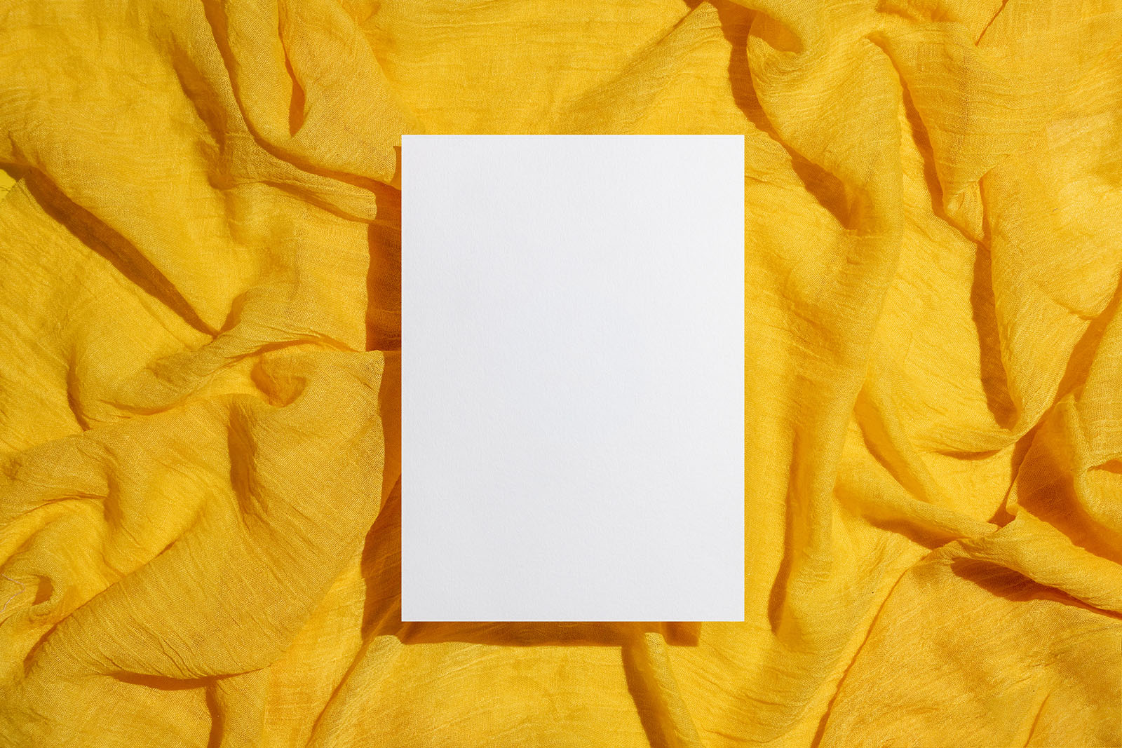 A6 Flyer with yellow farbic mockup