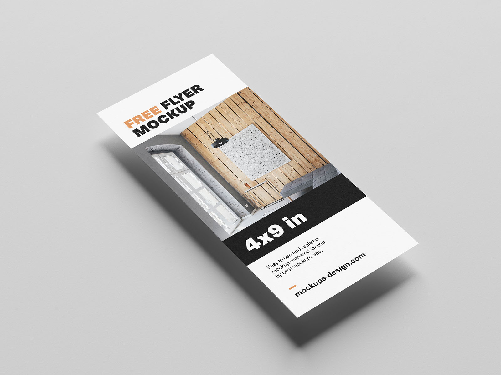 Free 4” x 9” flyer mockup