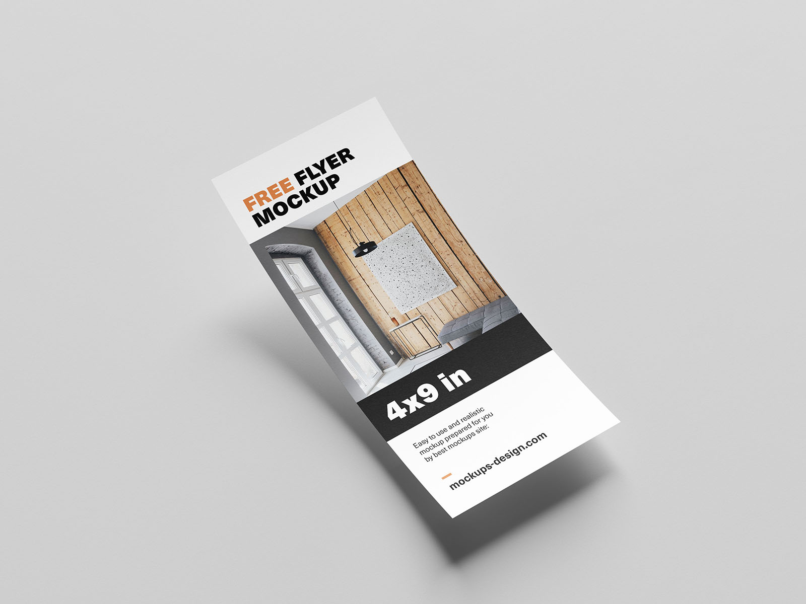 Free 4” x 9” flyer mockup