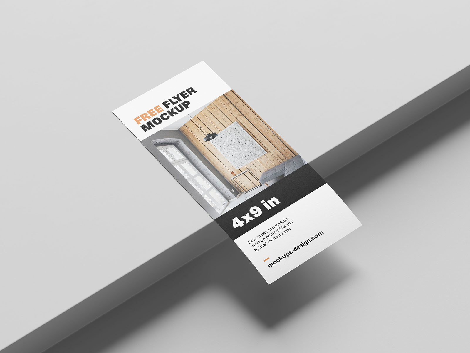 Free 4” x 9” flyer mockup