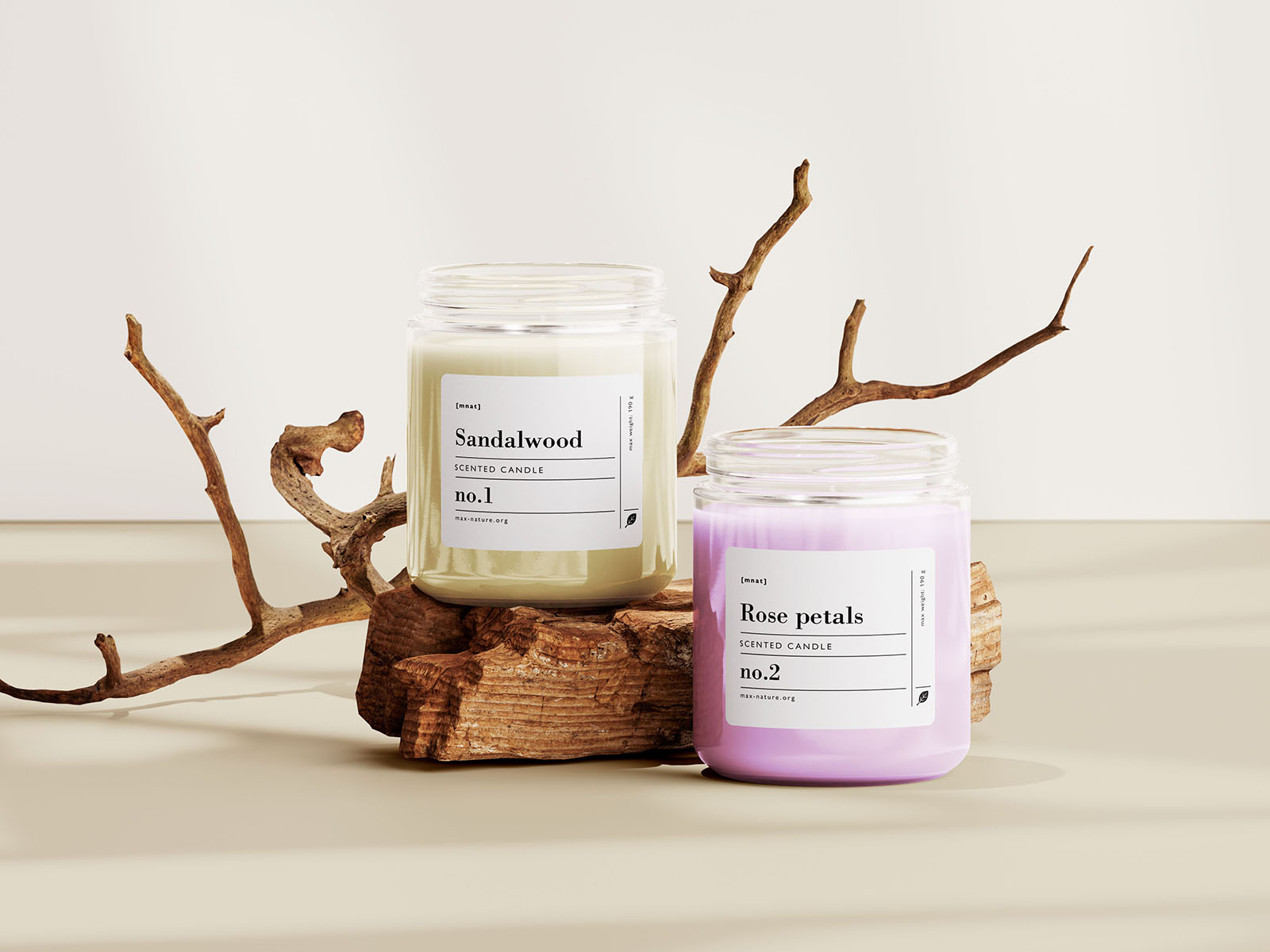 Candle glass jars mockup