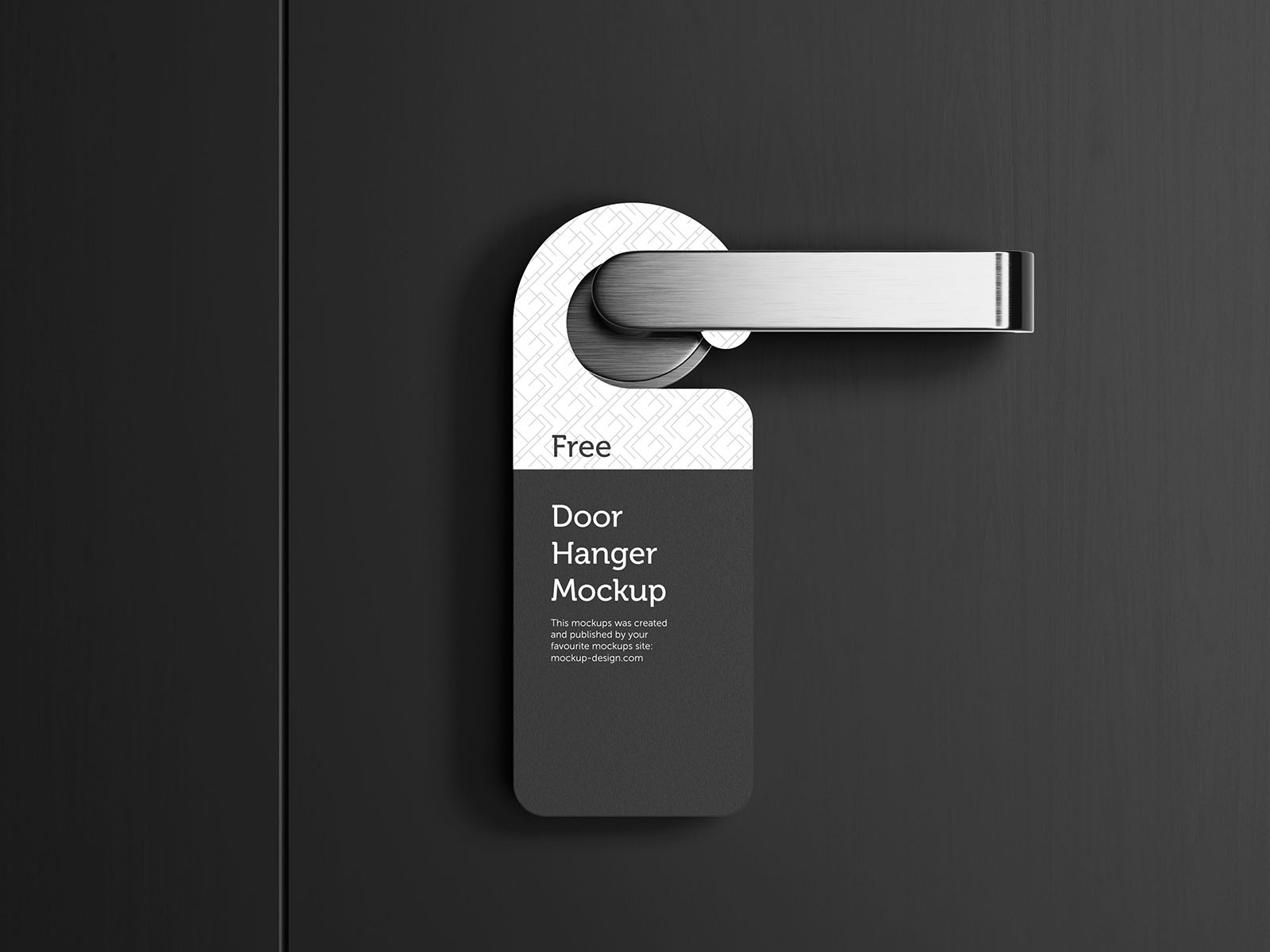 Door hanger with handle mockup