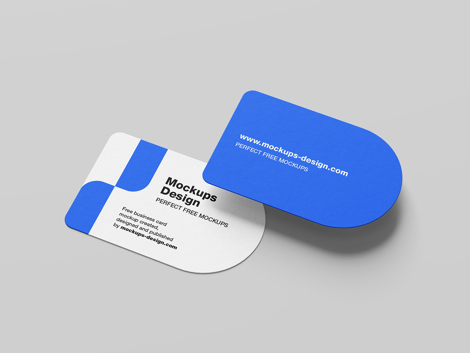 Half circle business card mockup