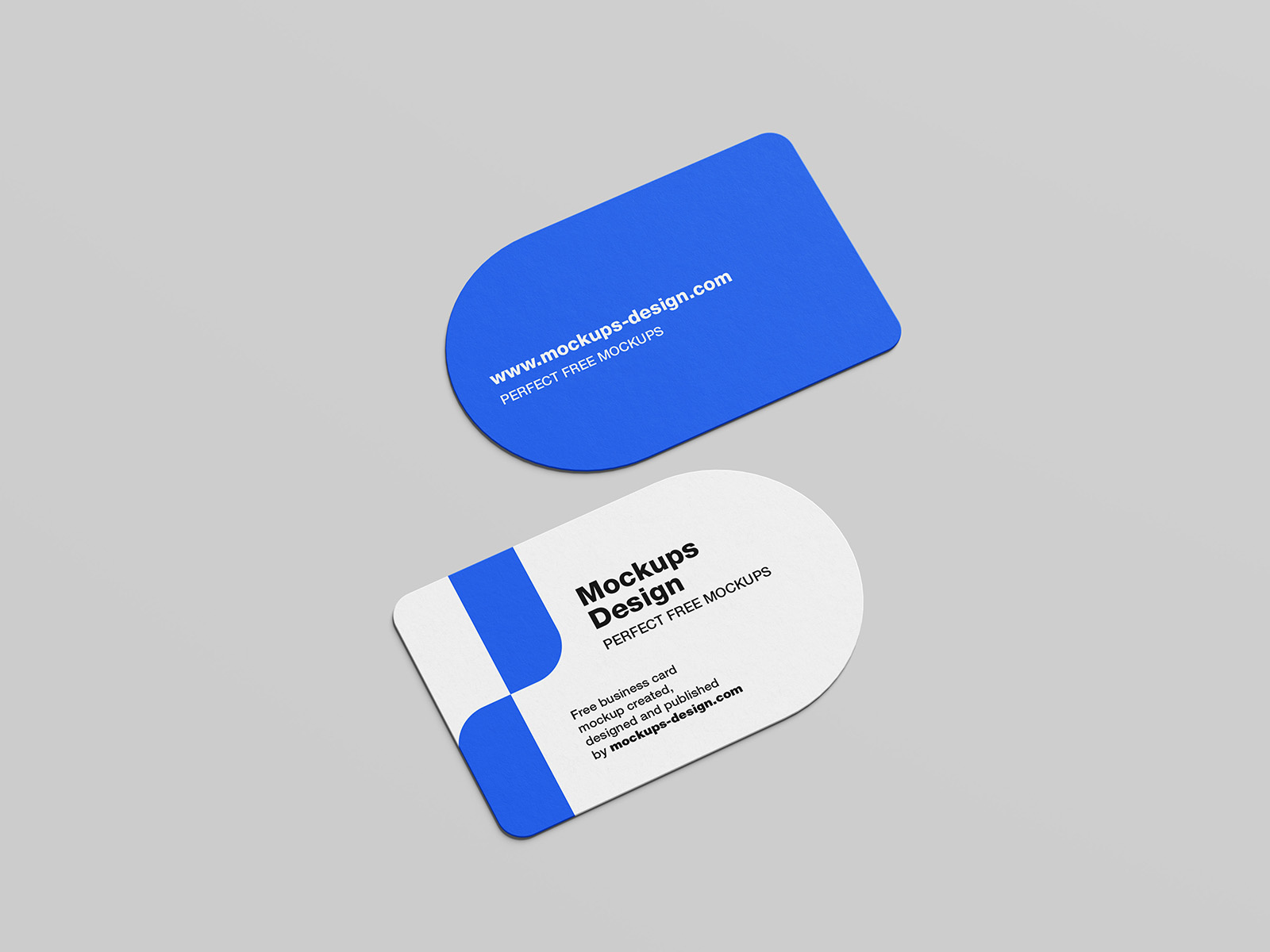 Half circle business card mockup