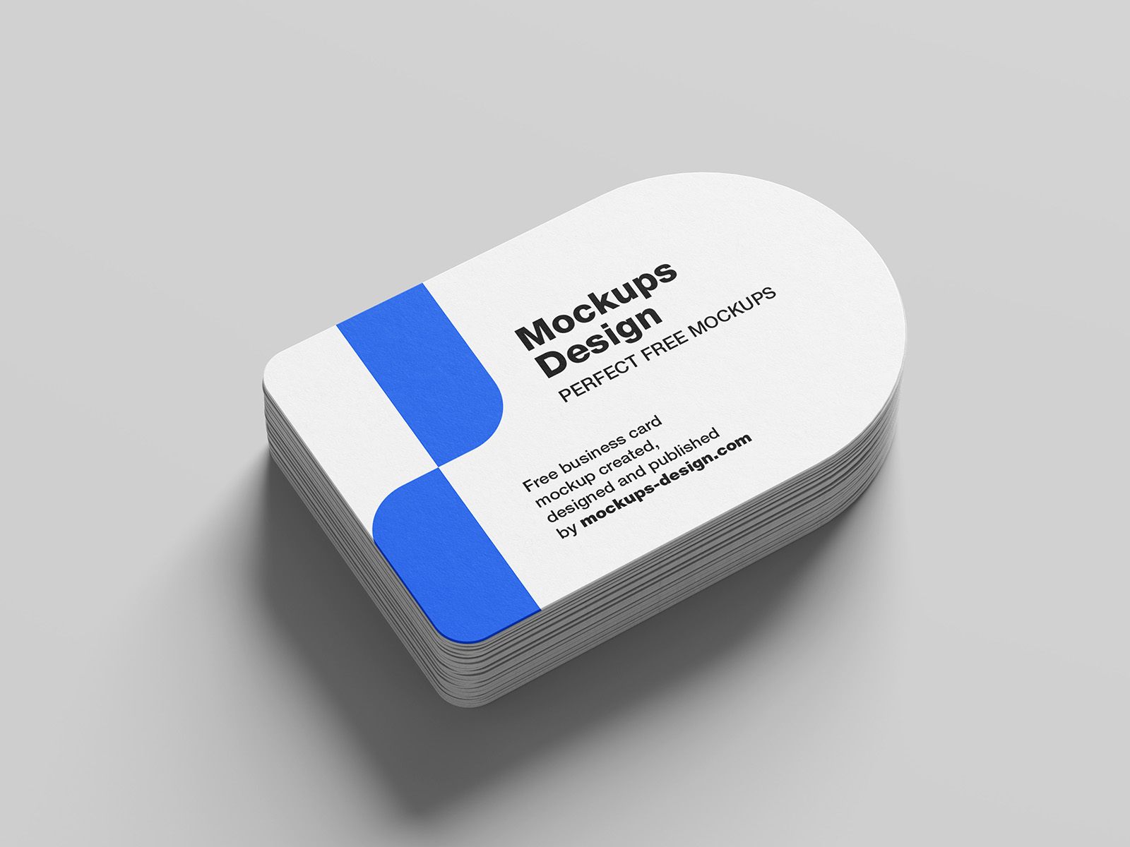 Half circle business card mockup