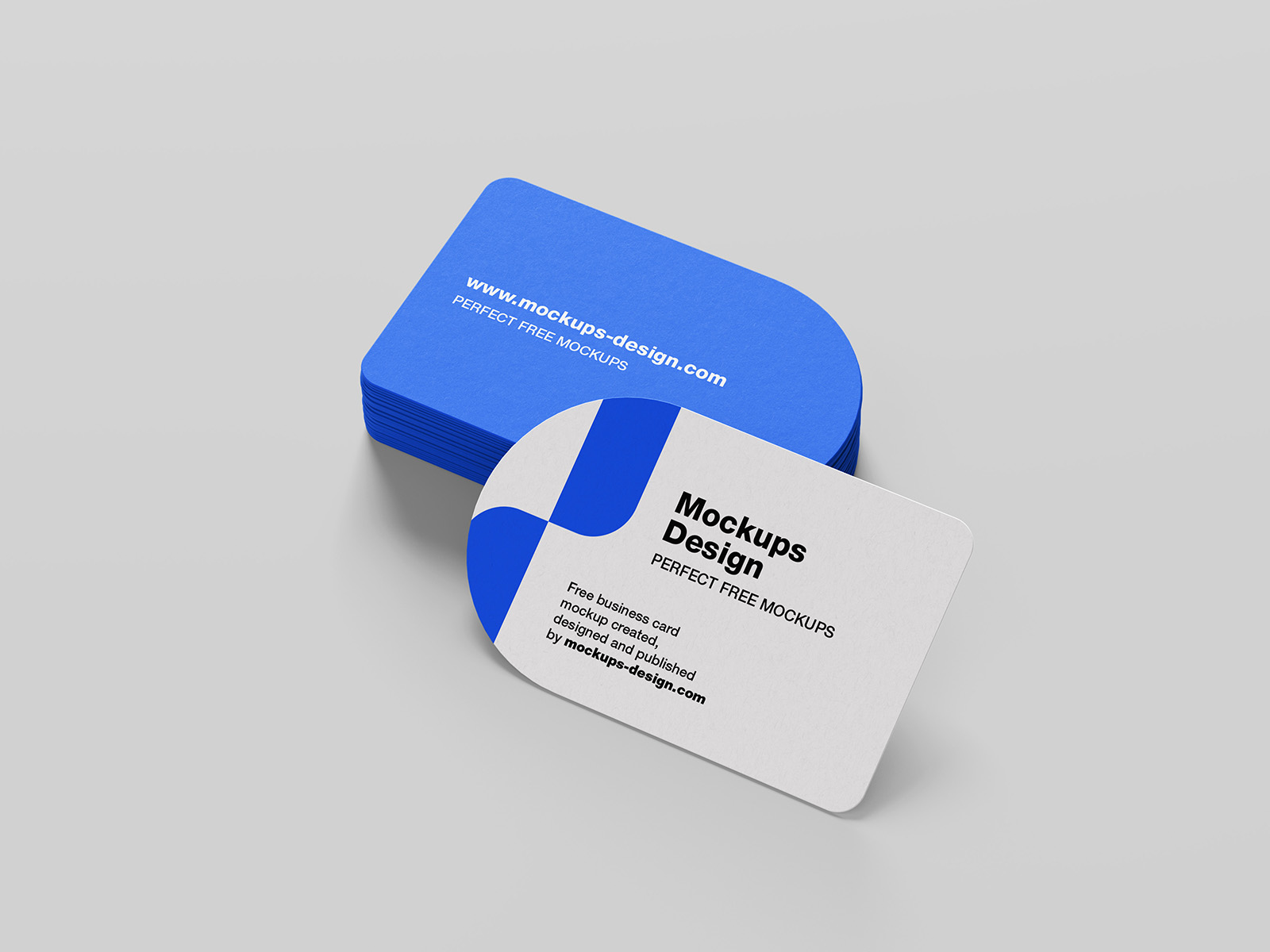 Half circle business card mockup