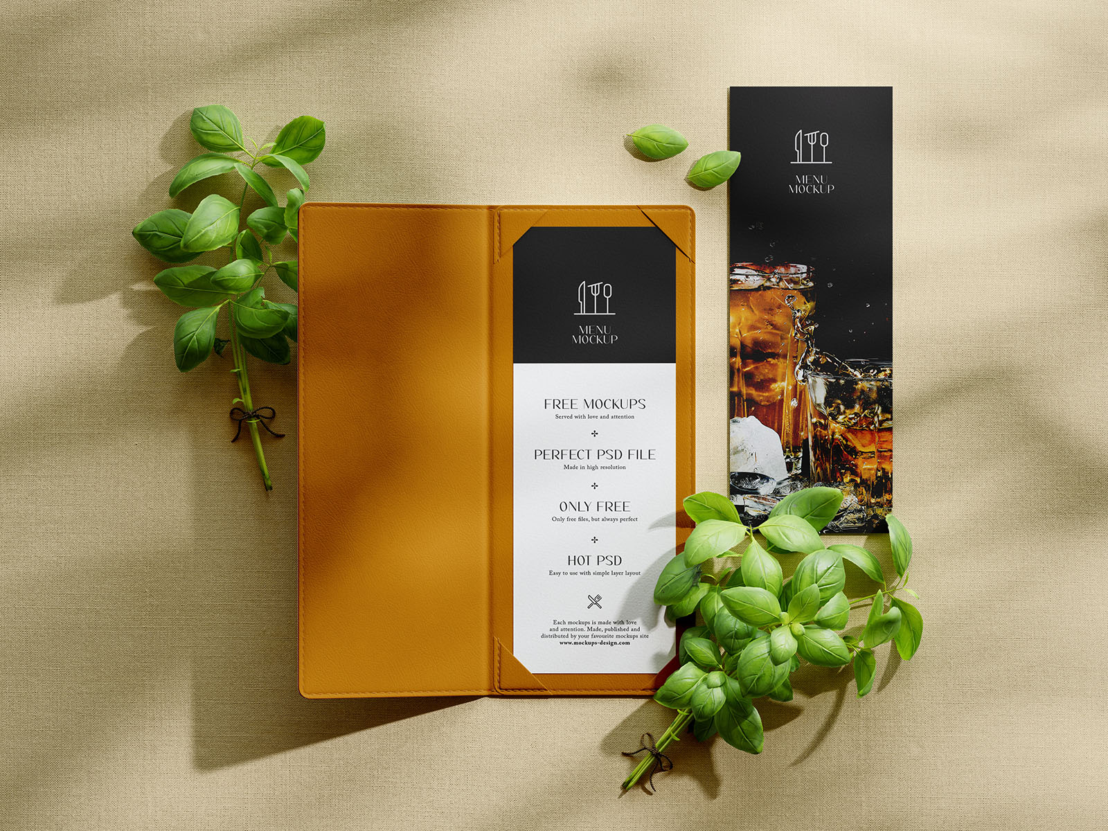 Menu cover mockup