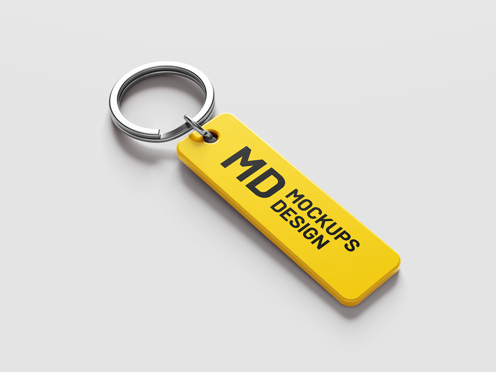 Free rectangle keychain mockup