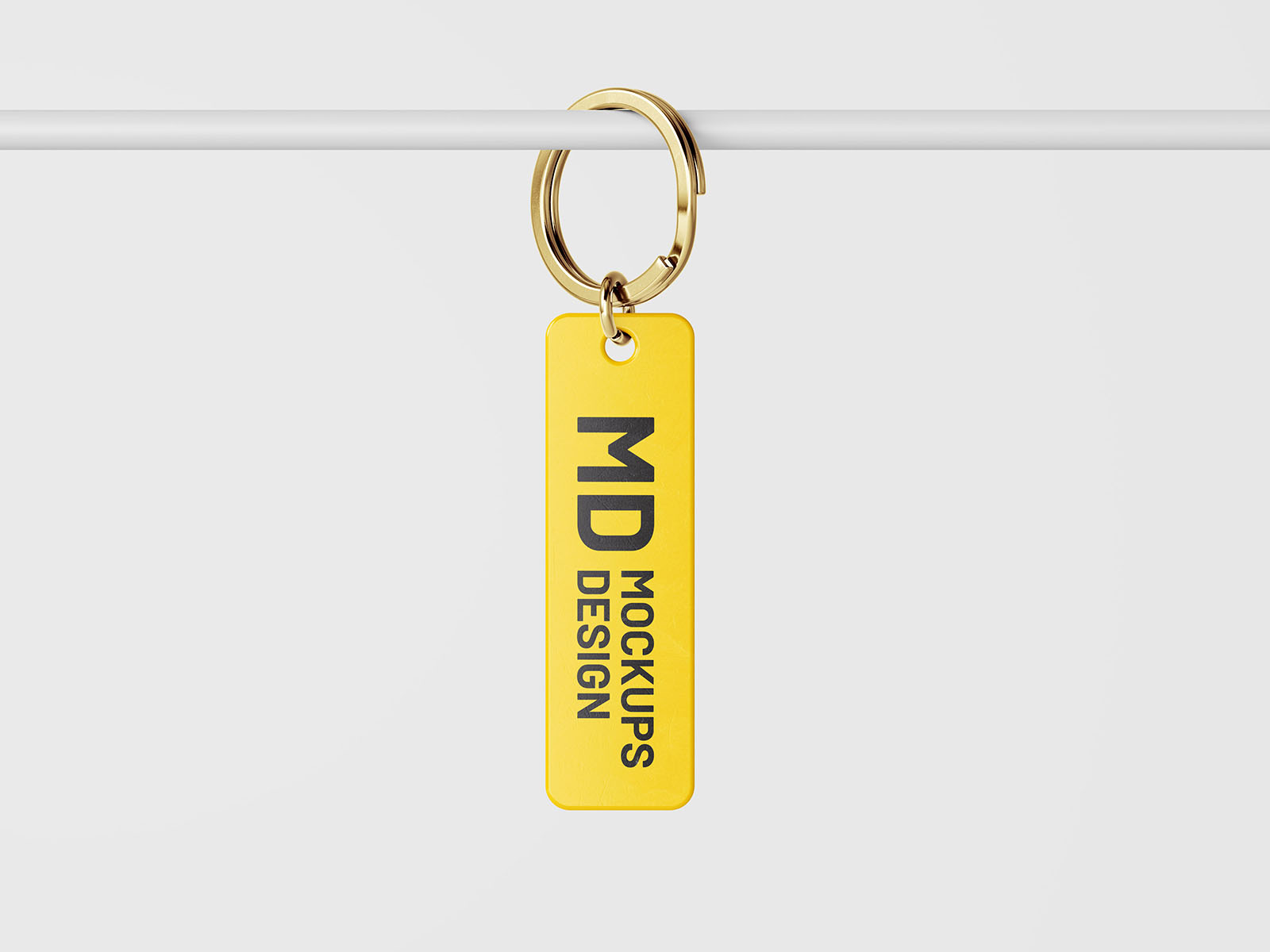 Free rectangle keychain mockup