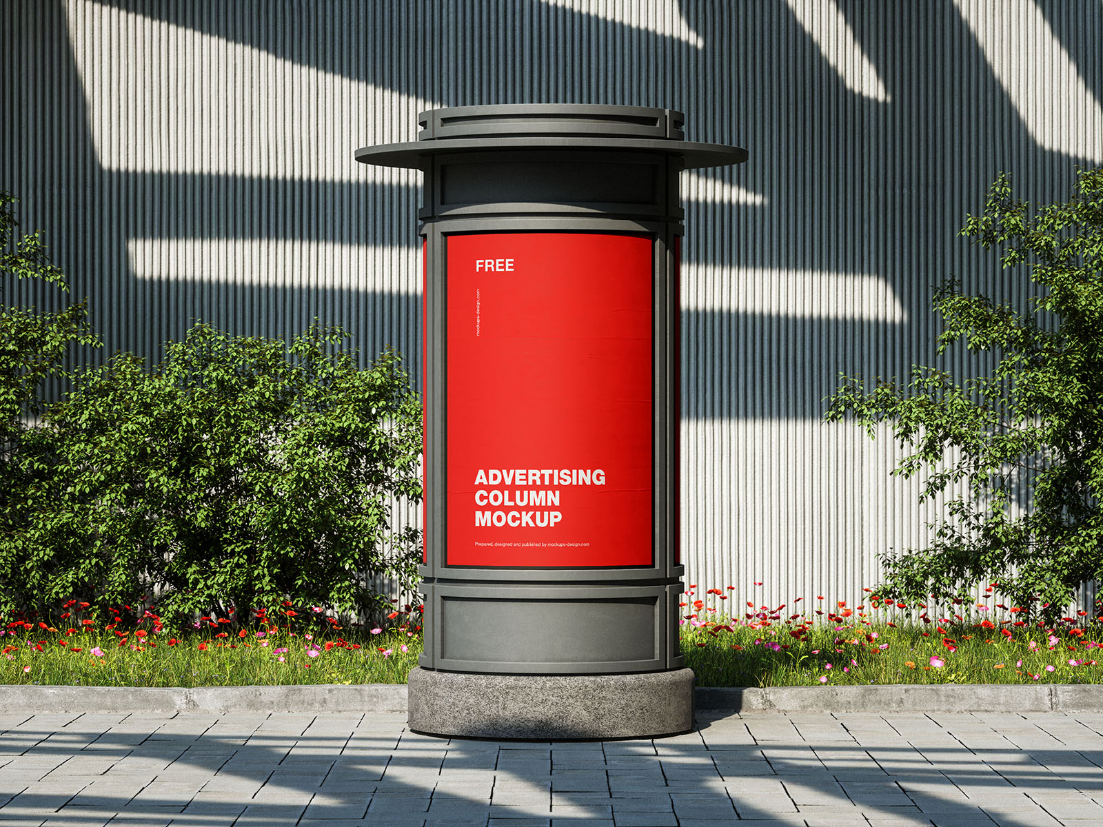 Advertising column mockup