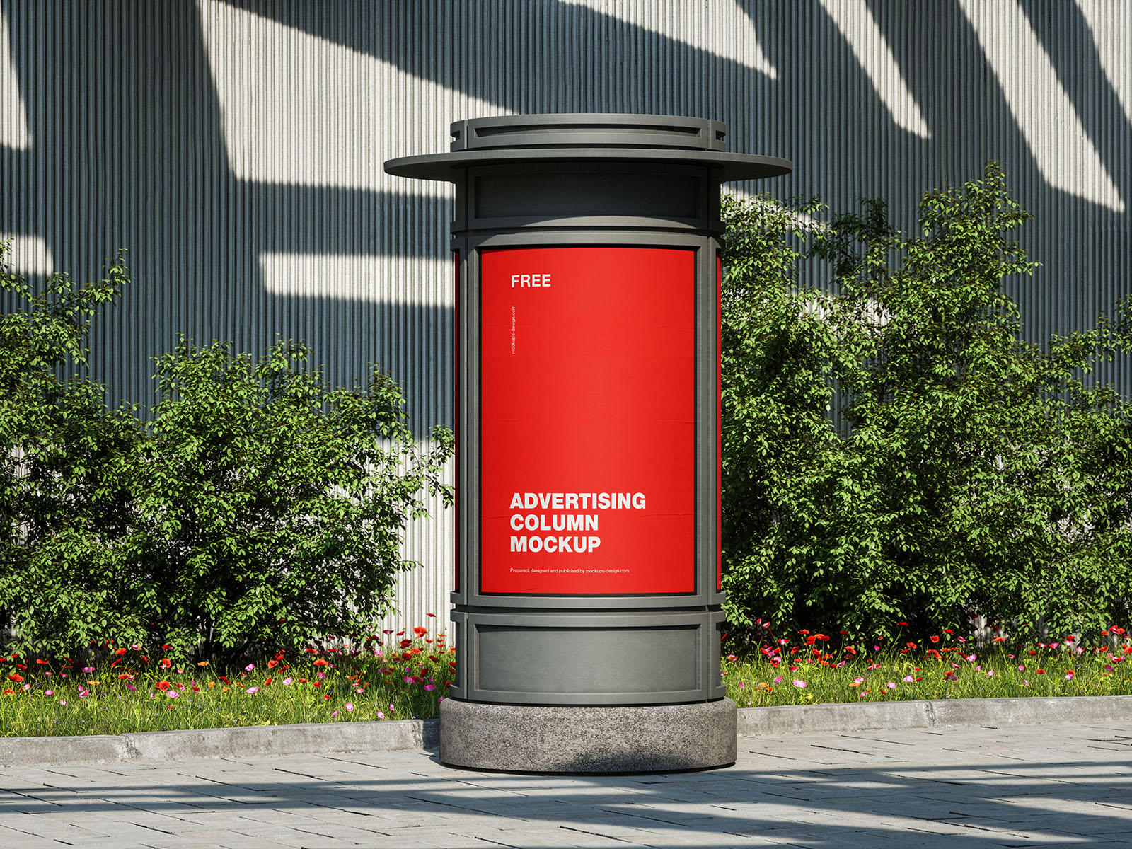 Advertising column mockup