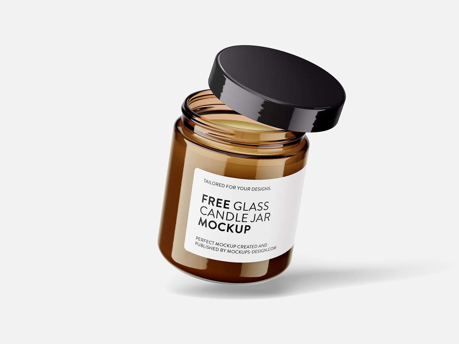 Isolated candle mockup
