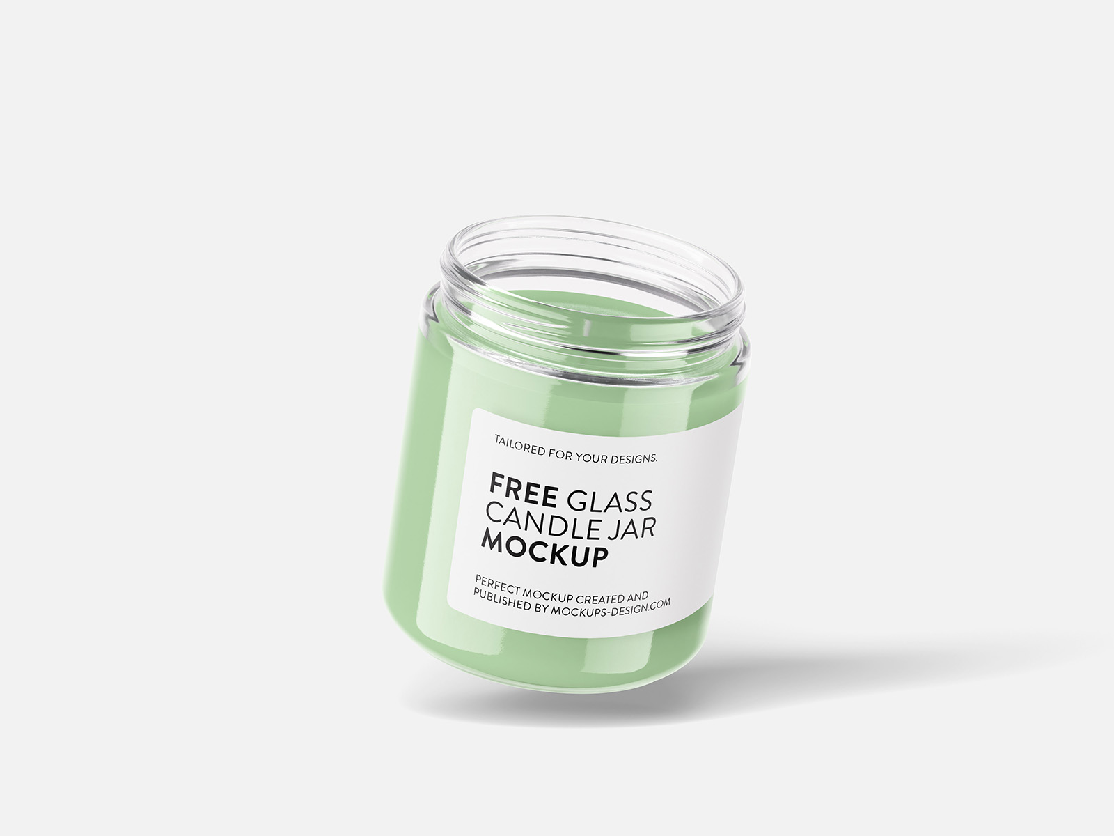 Isolated candle mockup
