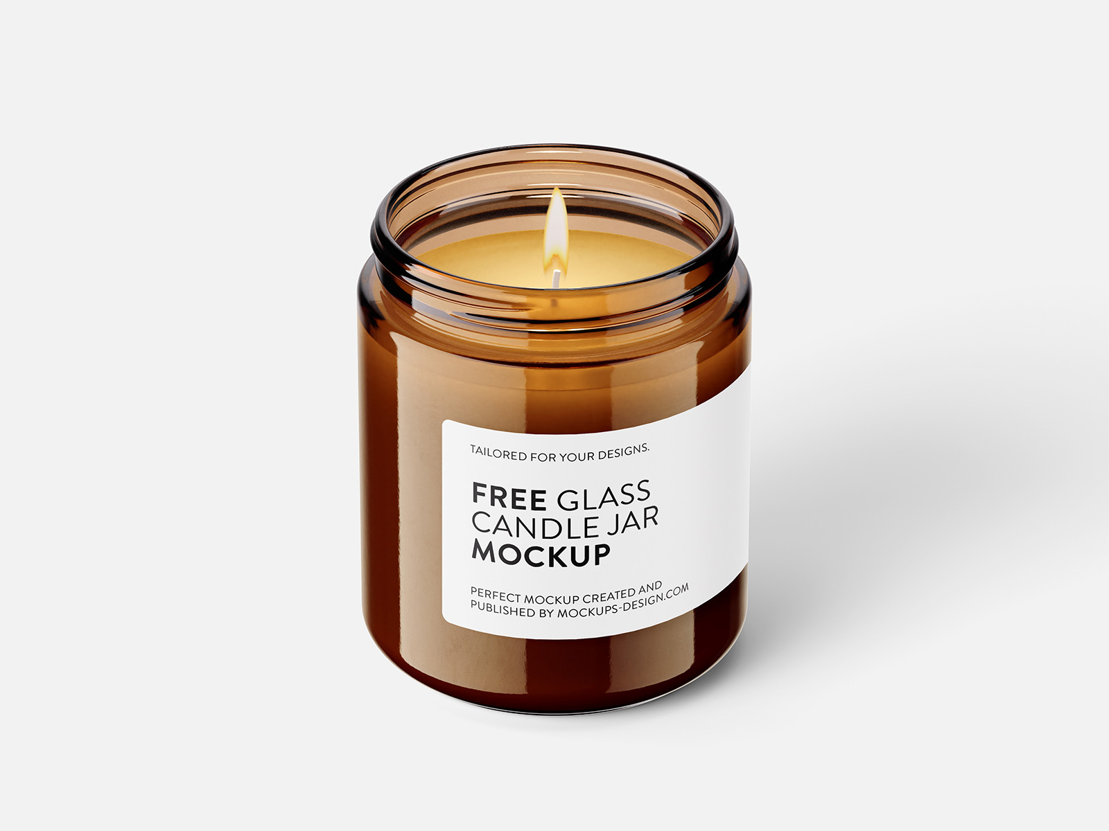 Isolated candle mockup