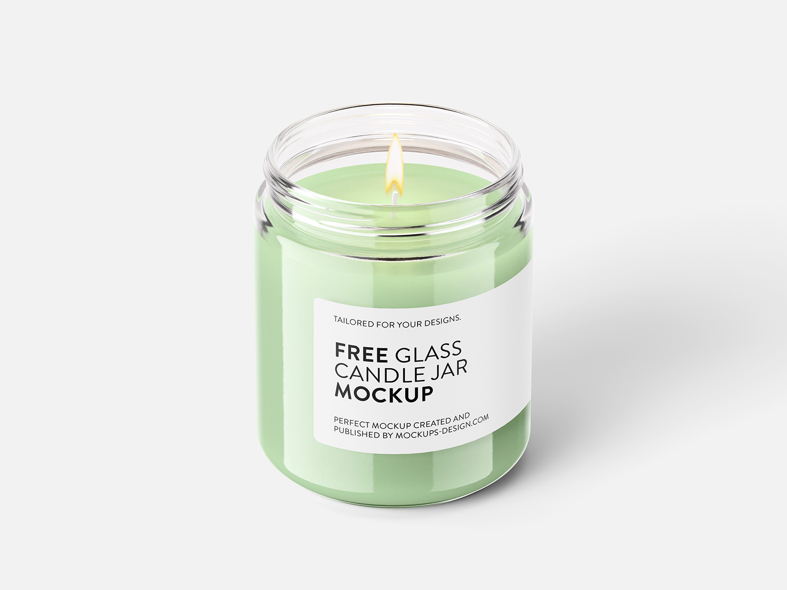 Isolated candle mockup