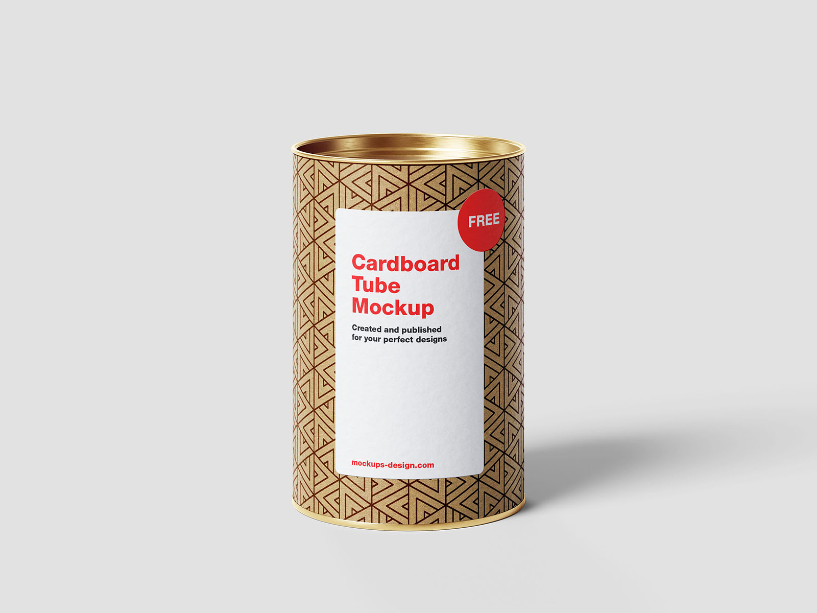 Cardboard tube mockup