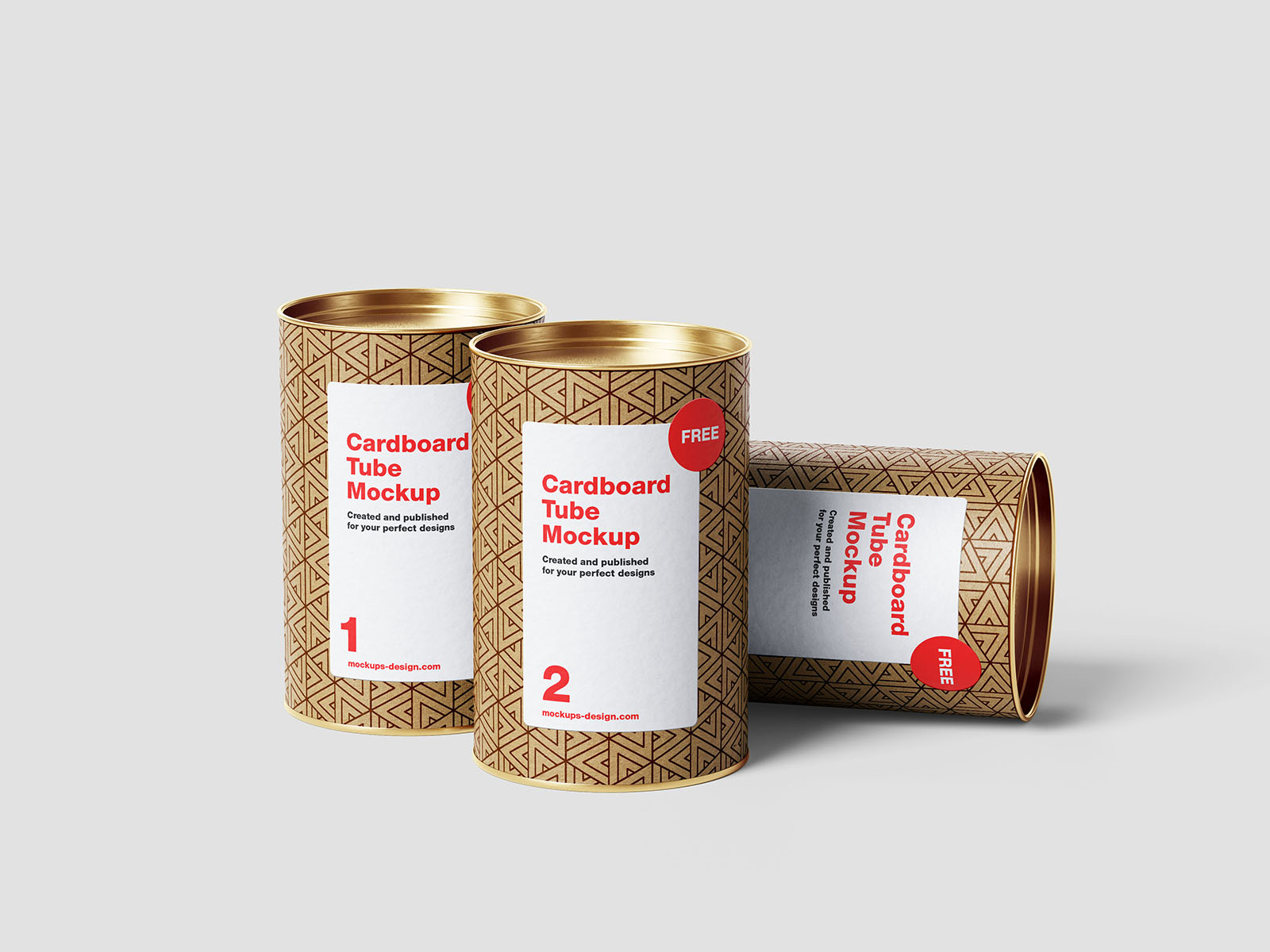 Cardboard tube mockup