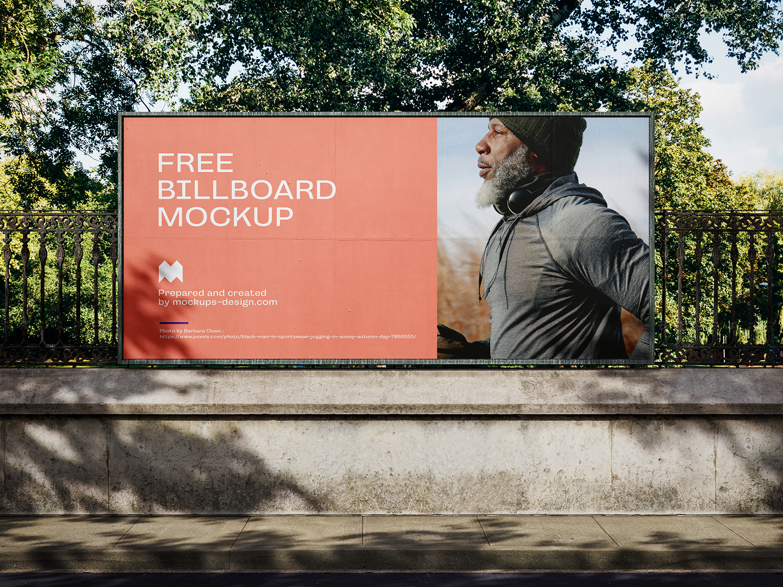 Billboard on the fence mockup