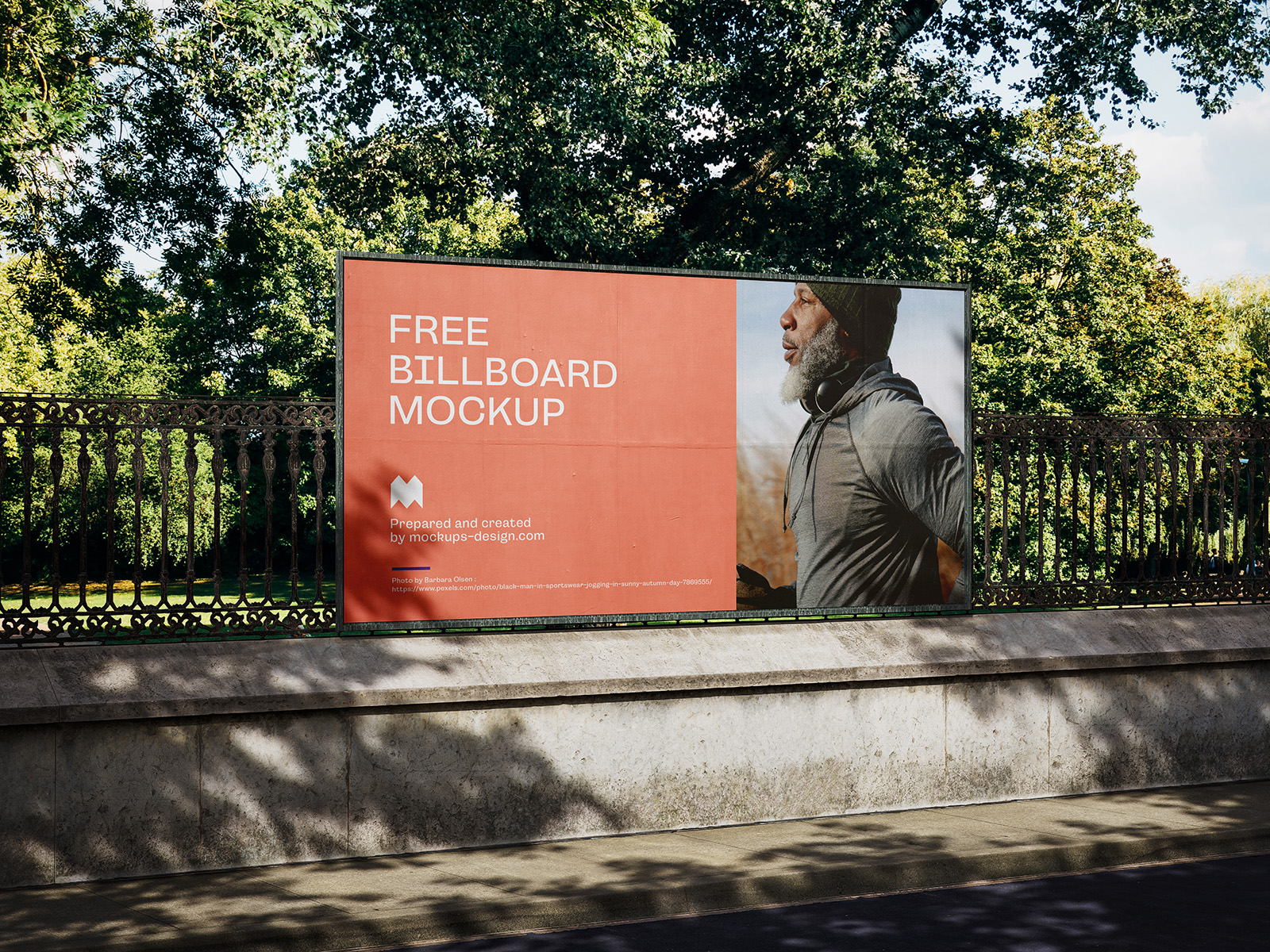 Billboard on the fence mockup