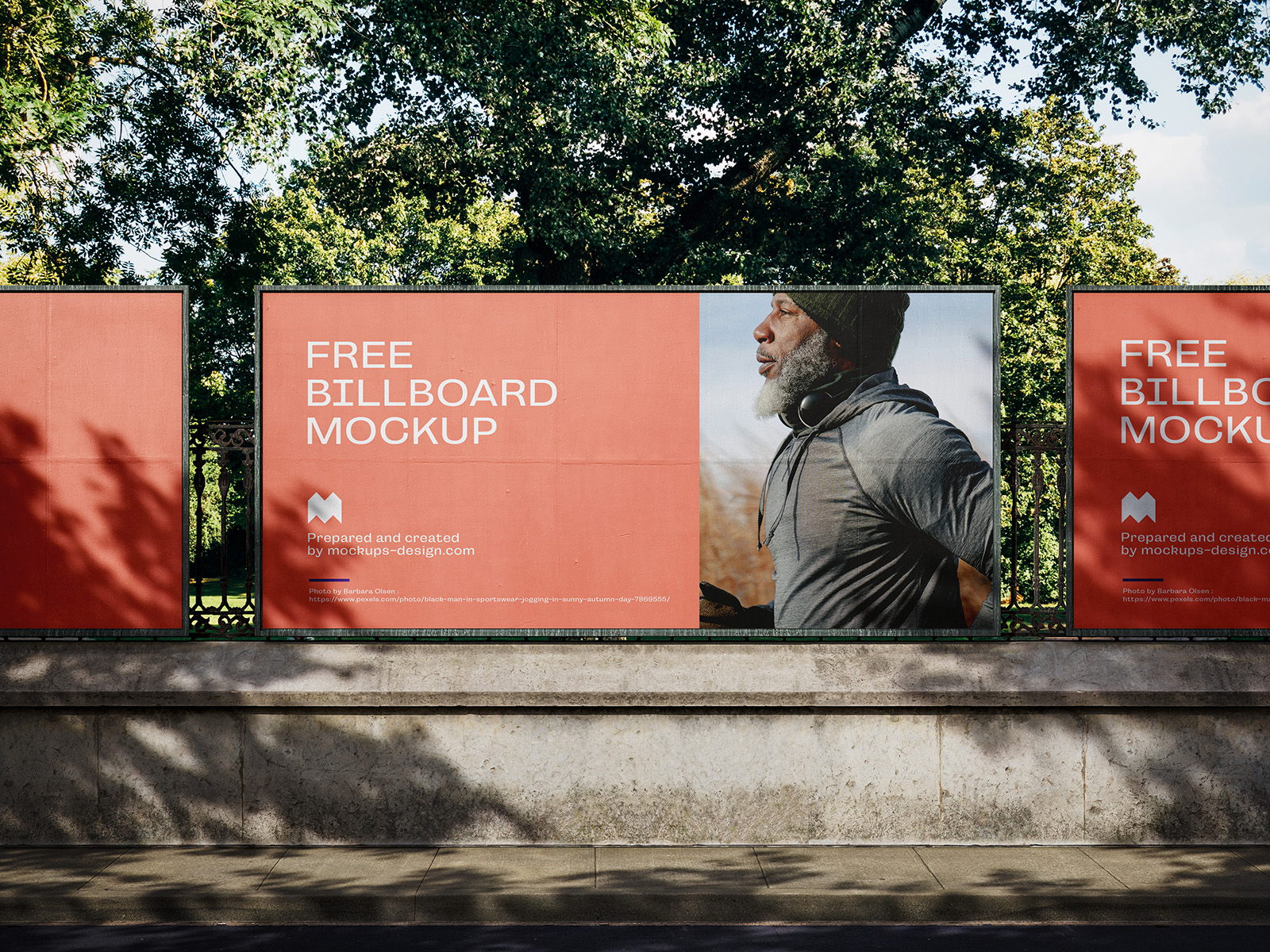 Billboard on the fence mockup