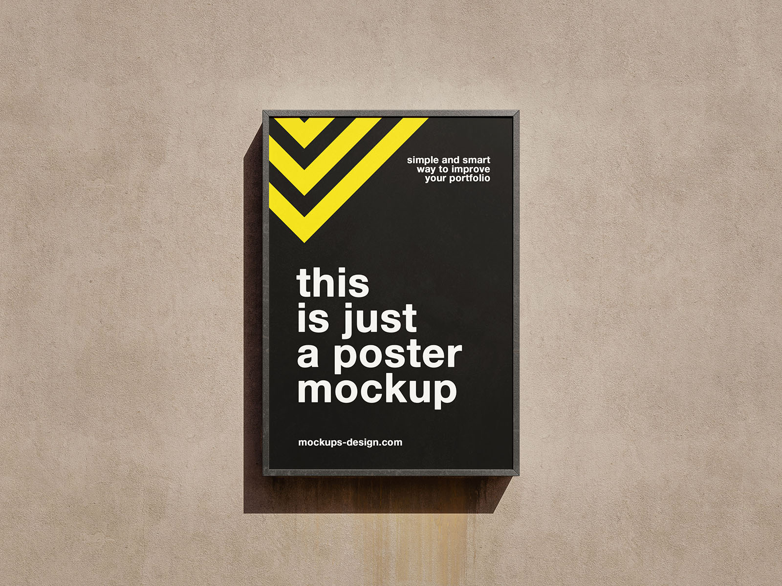 Poster frames on the wall mockup