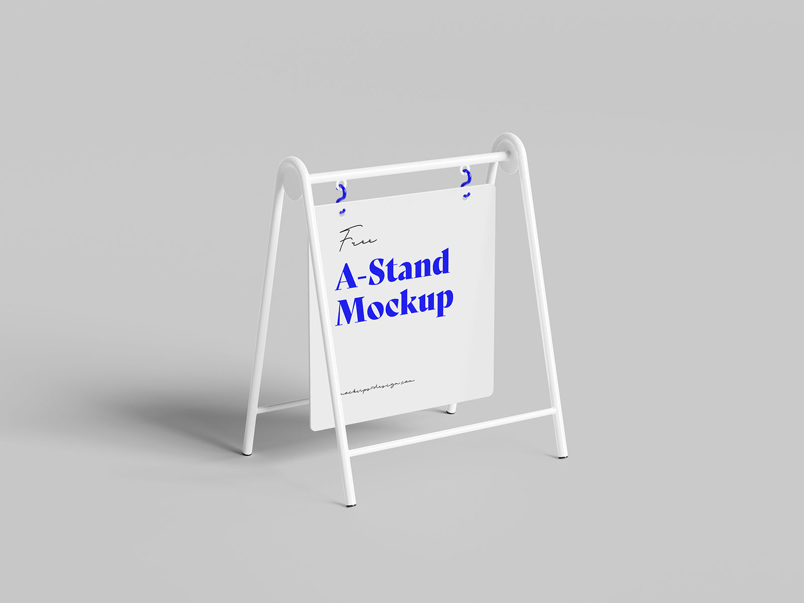Metal A-stand mockup