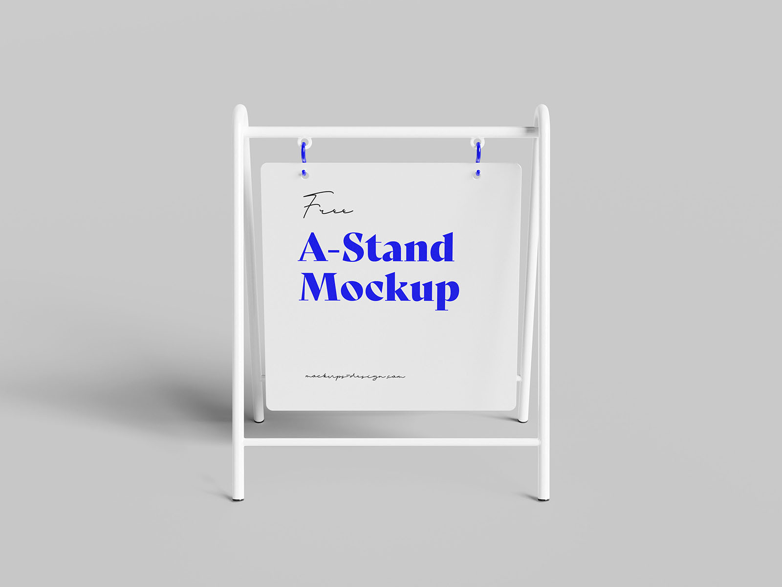 Metal A-stand mockup