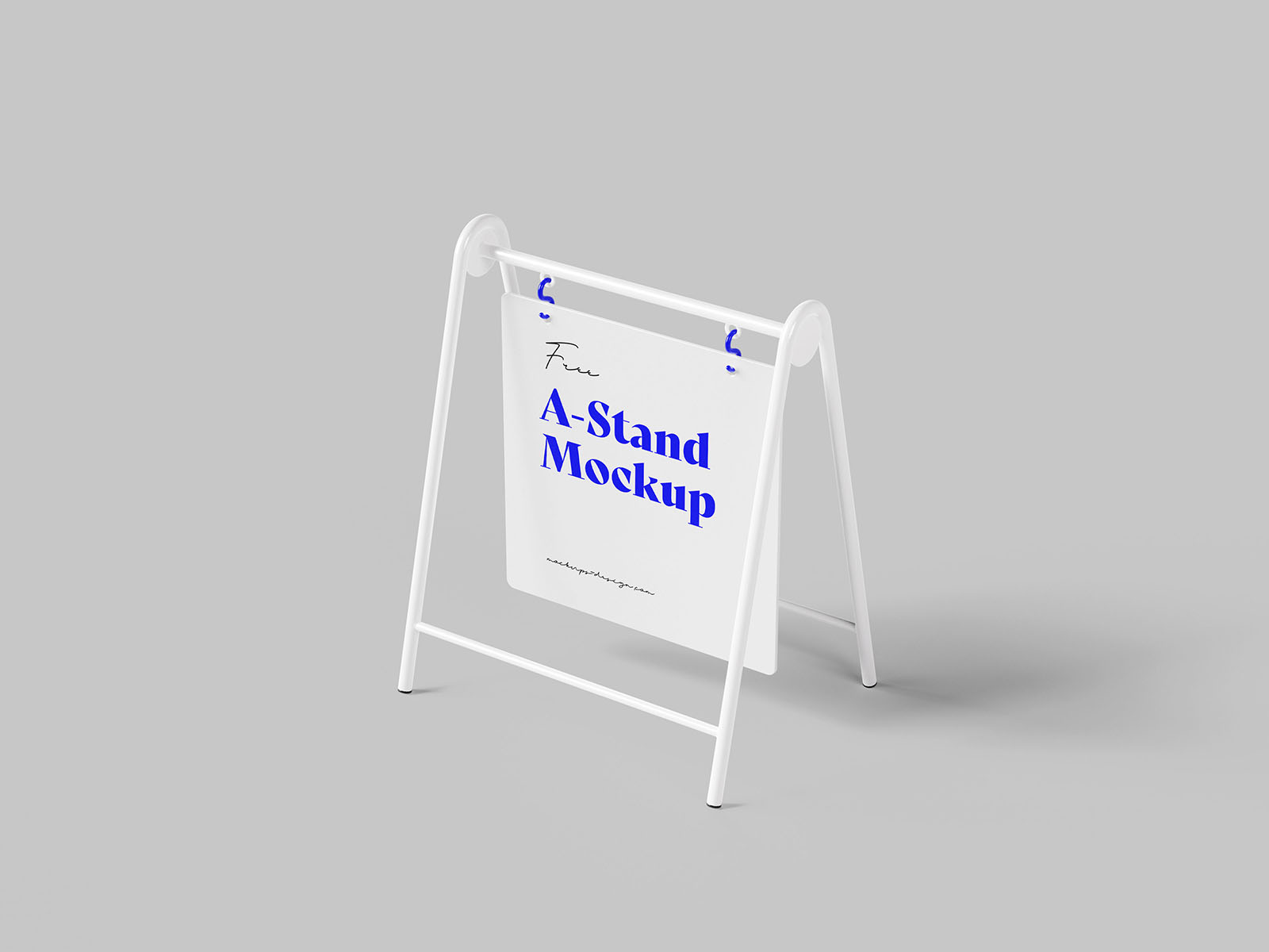 Metal A-stand mockup