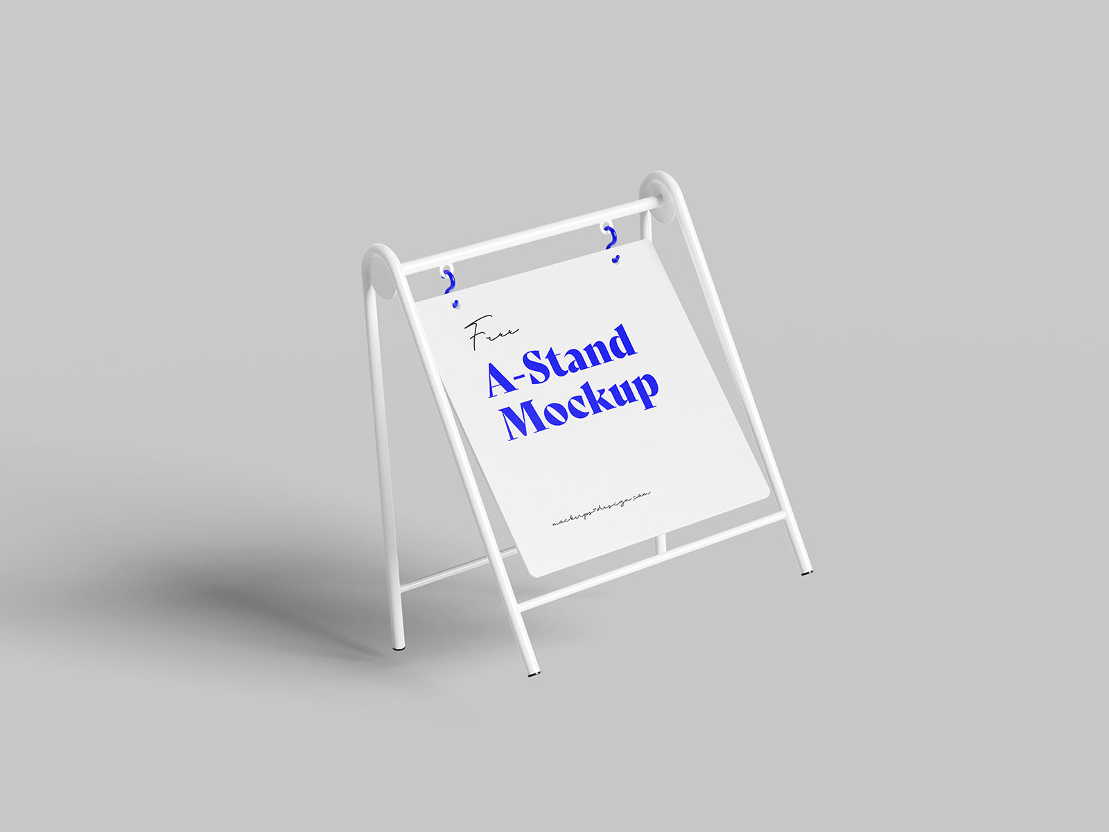 Metal A-stand mockup