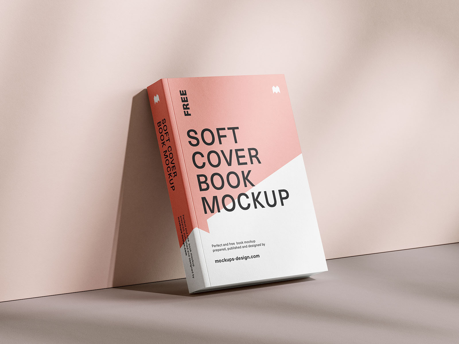 Free thick book mockup