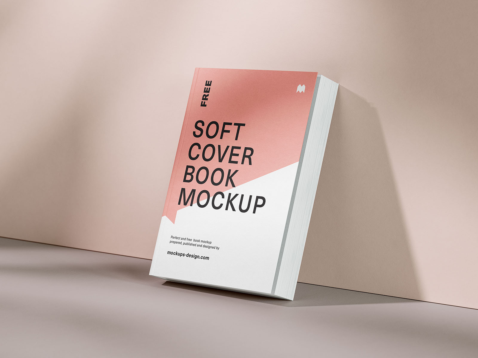 Free thick book mockup