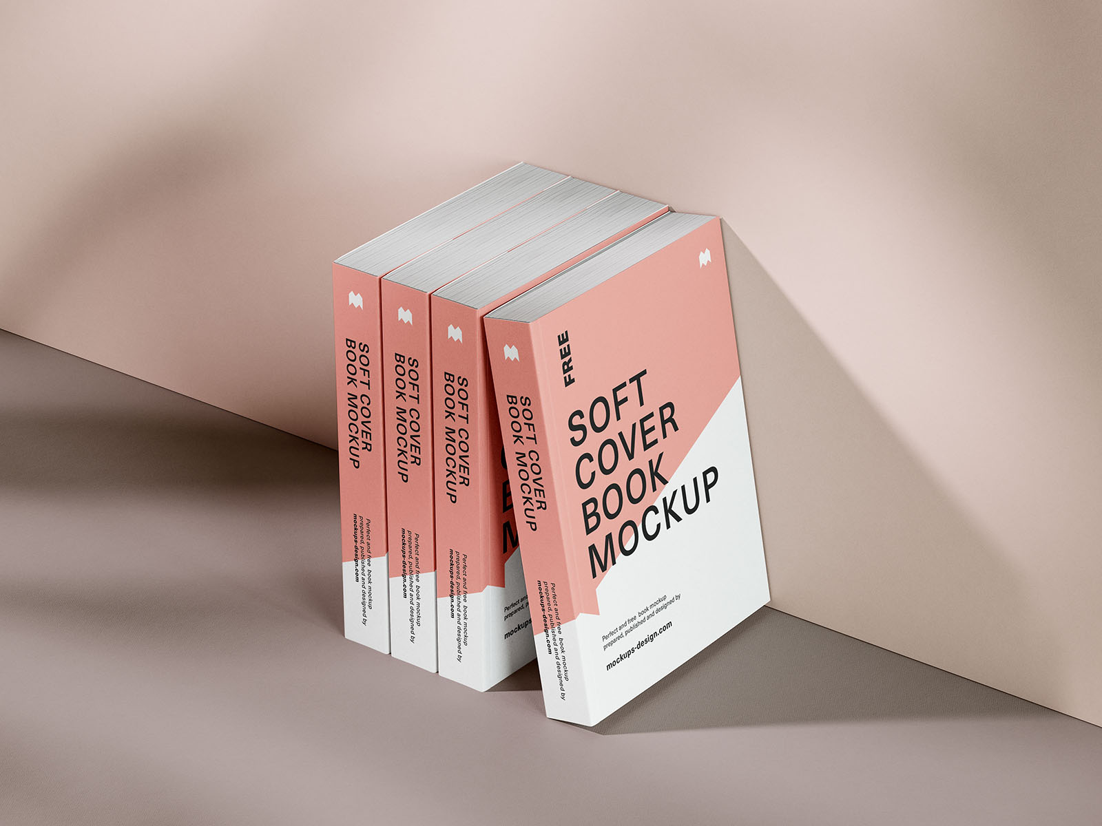 Free thick book mockup
