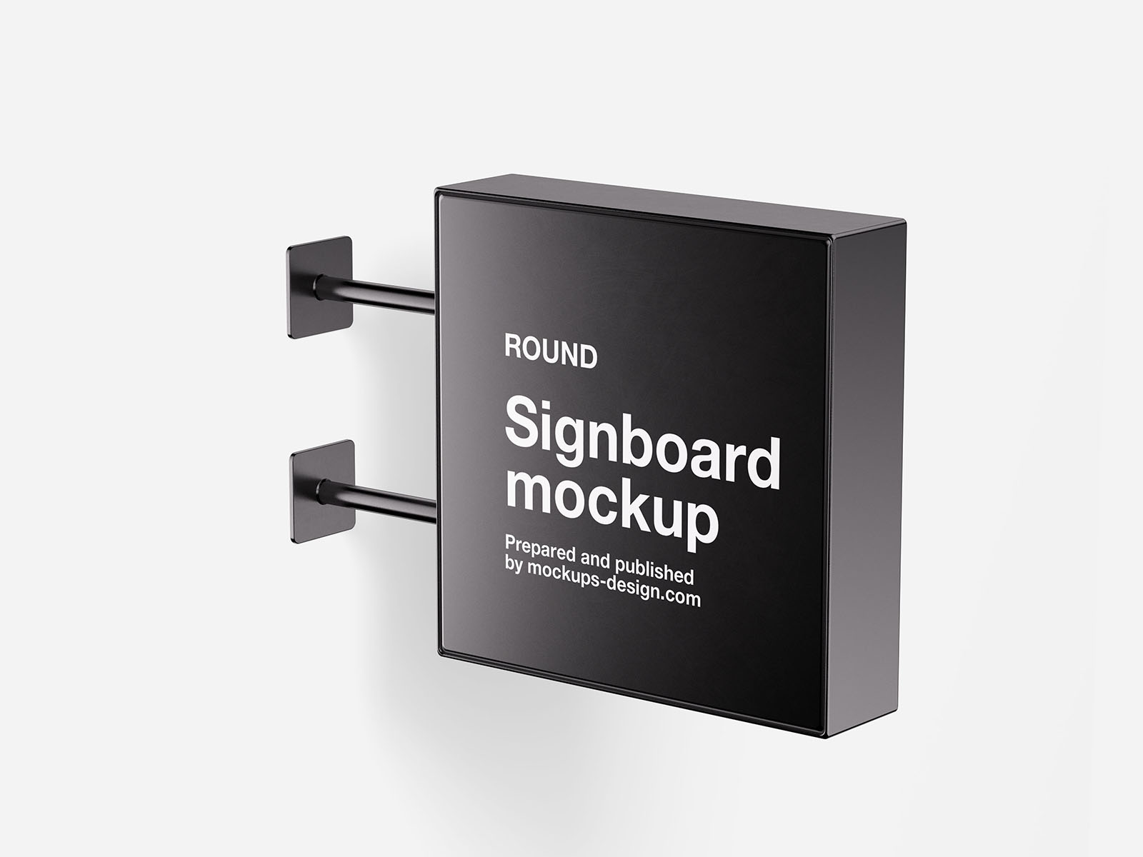 Square signboard mockup
