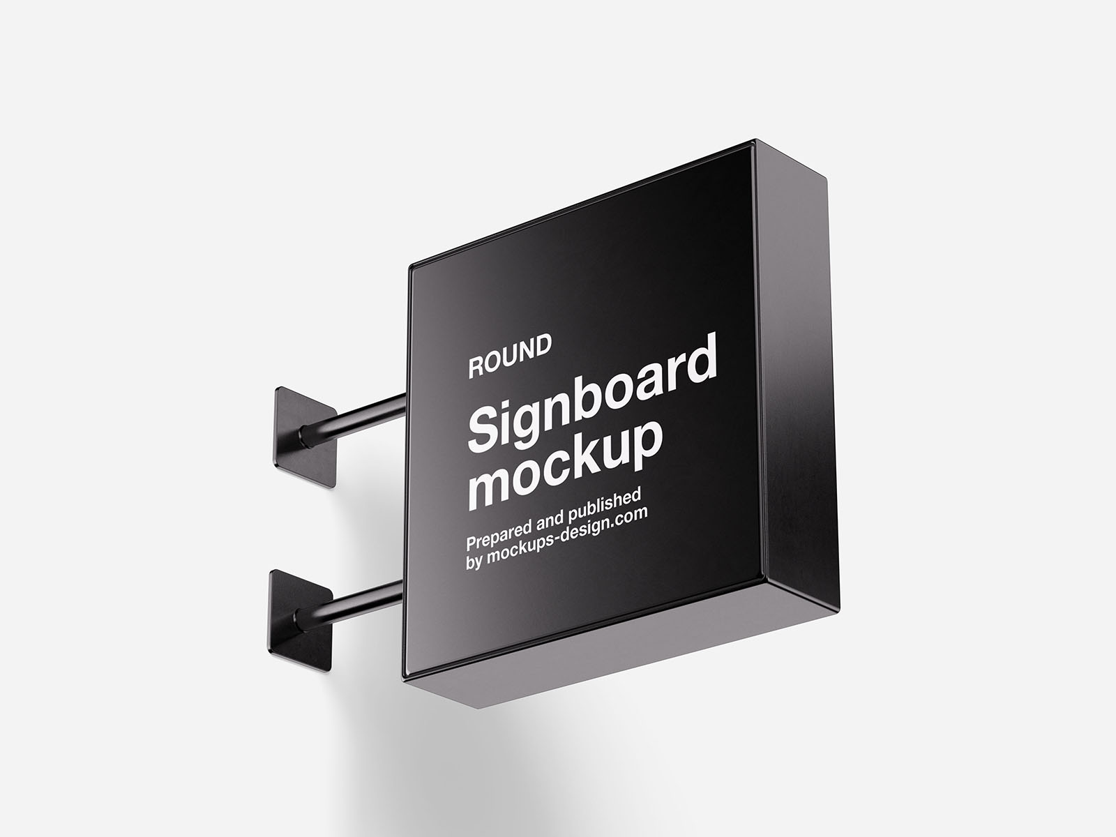 Square signboard mockup