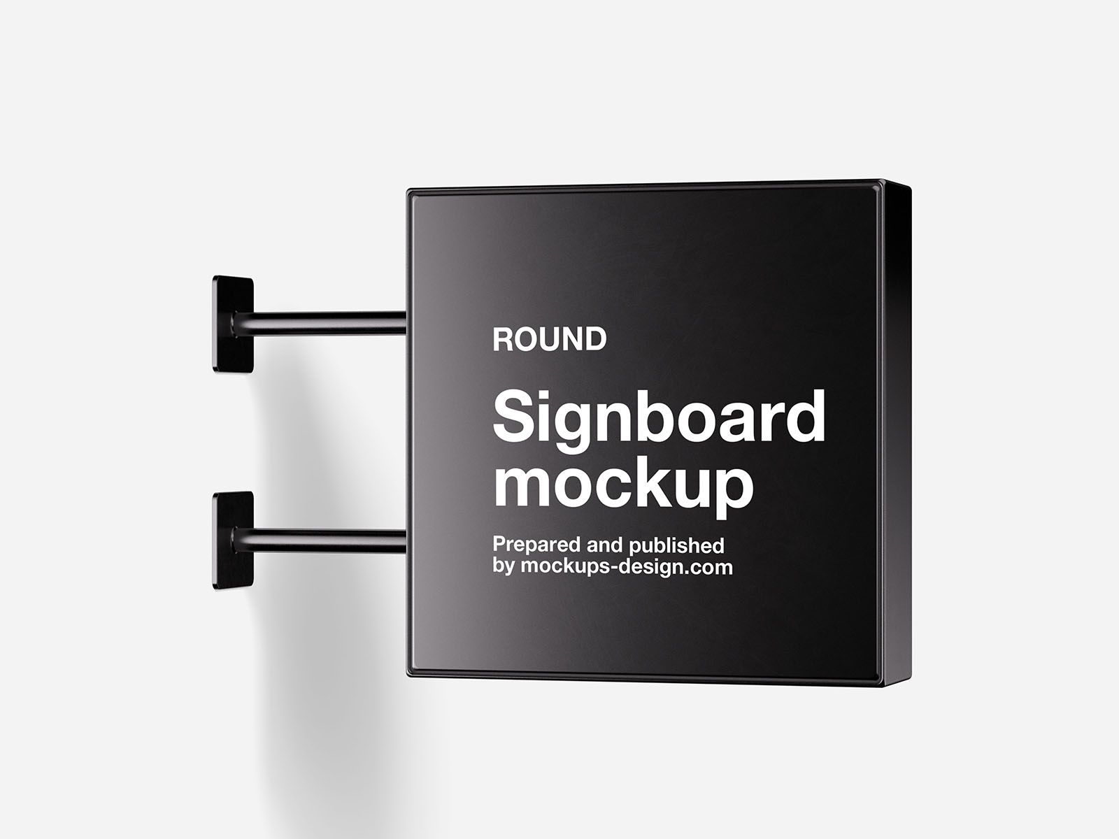 Square signboard mockup