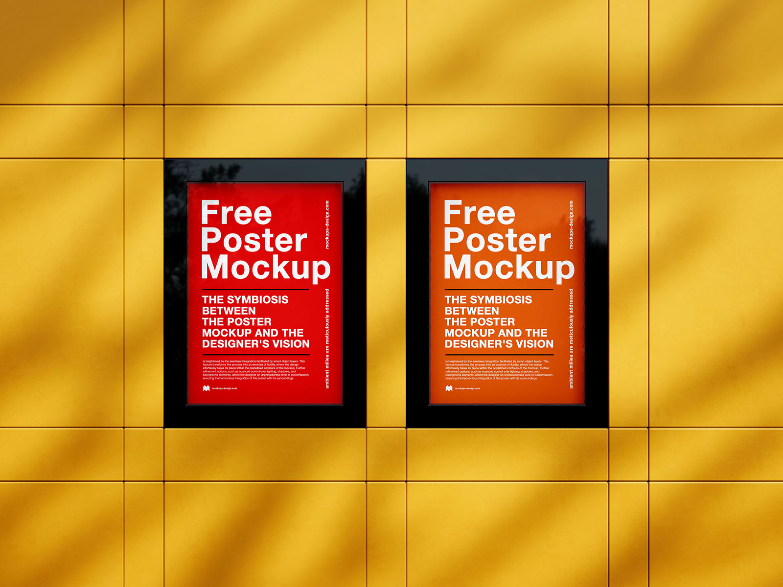 Clean poster frames mockup