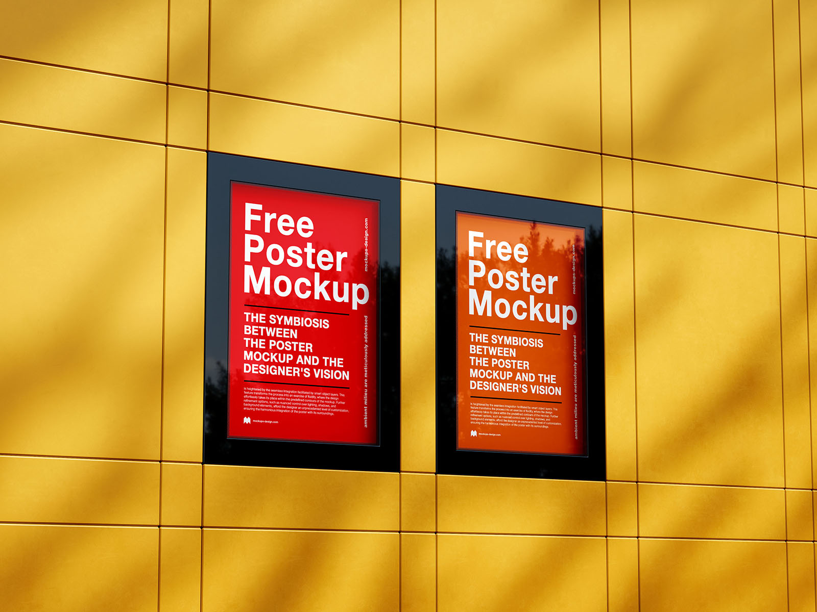 Clean poster frames mockup