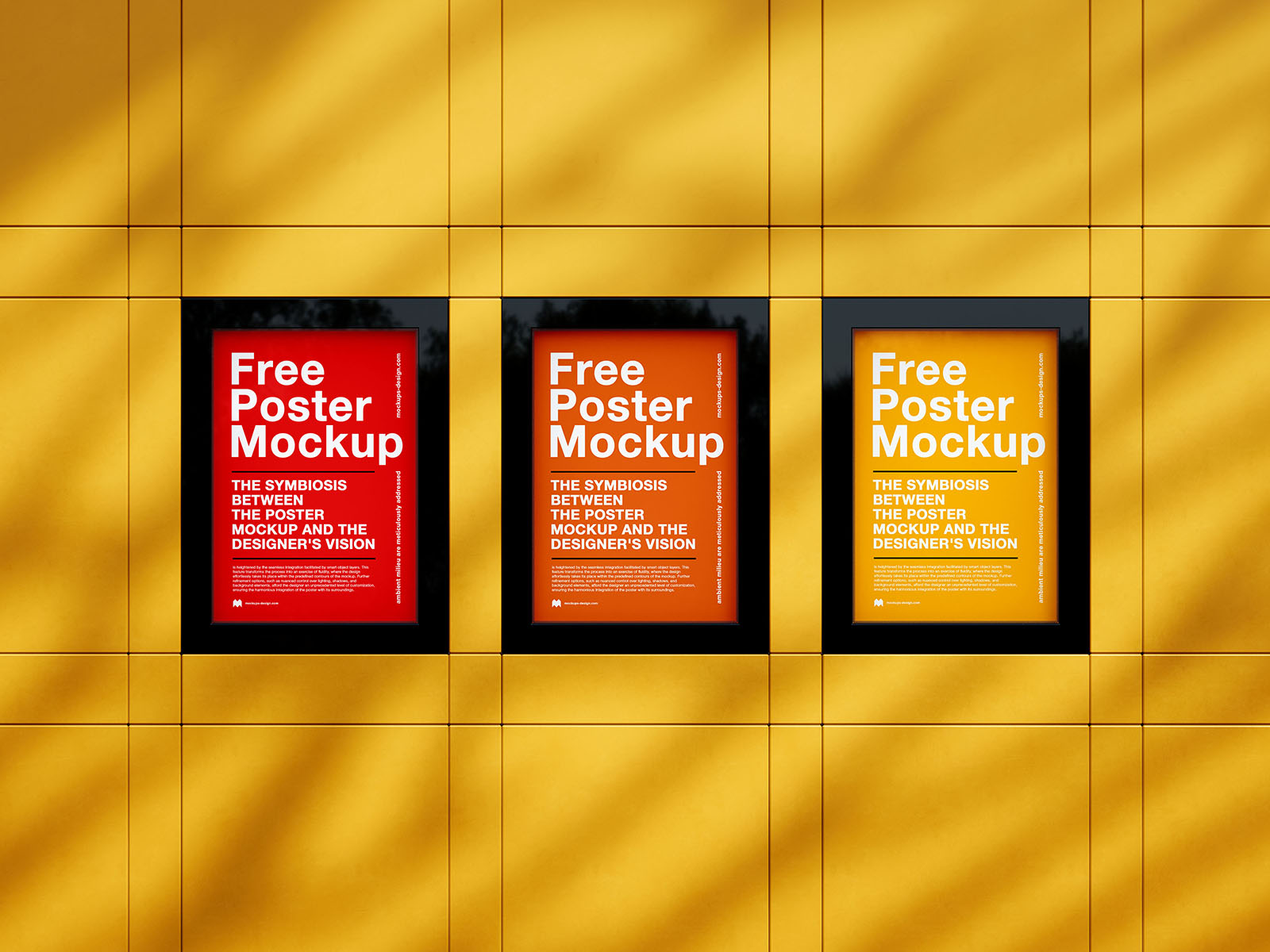 Clean poster frames mockup