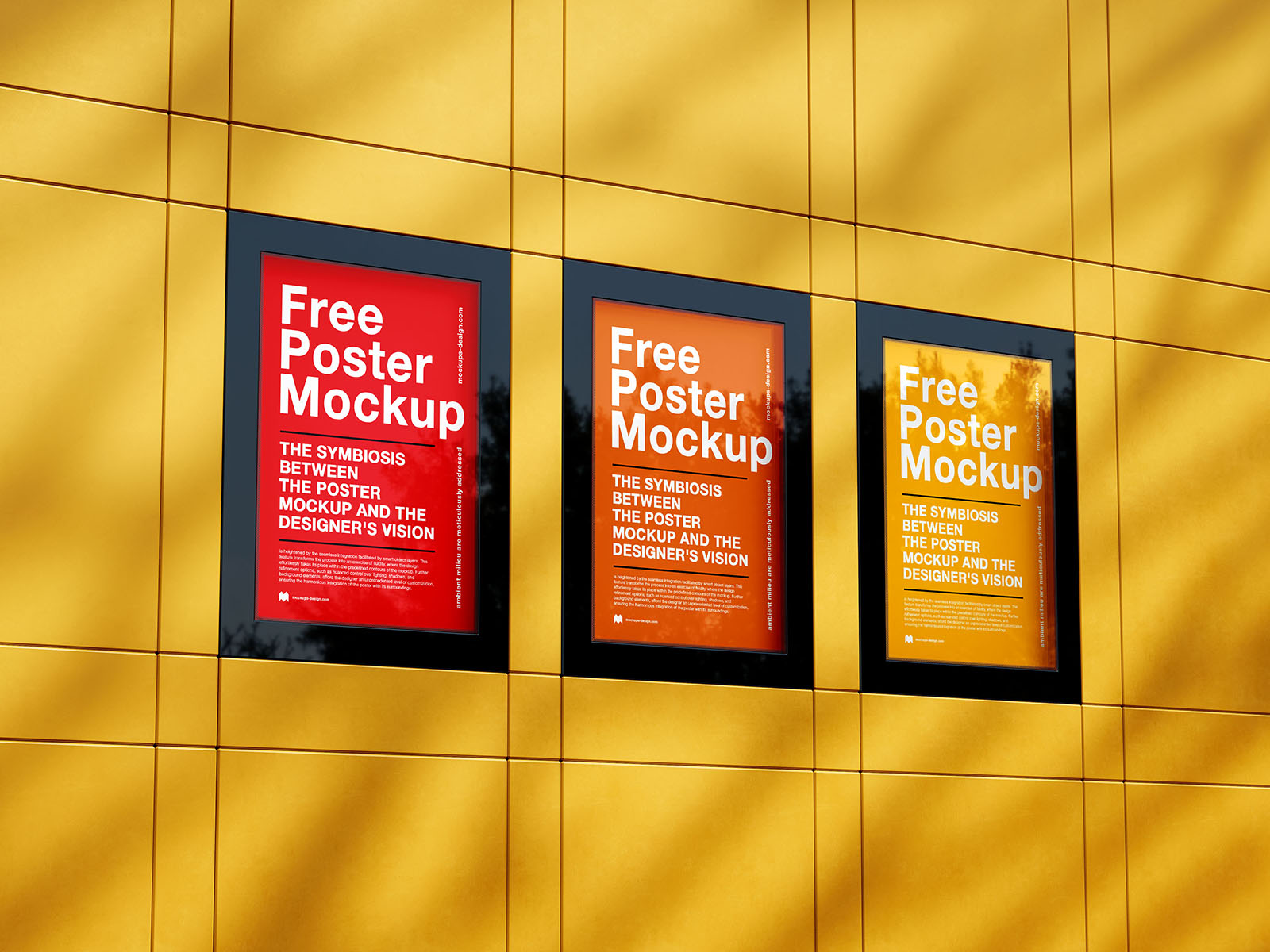 Clean poster frames mockup
