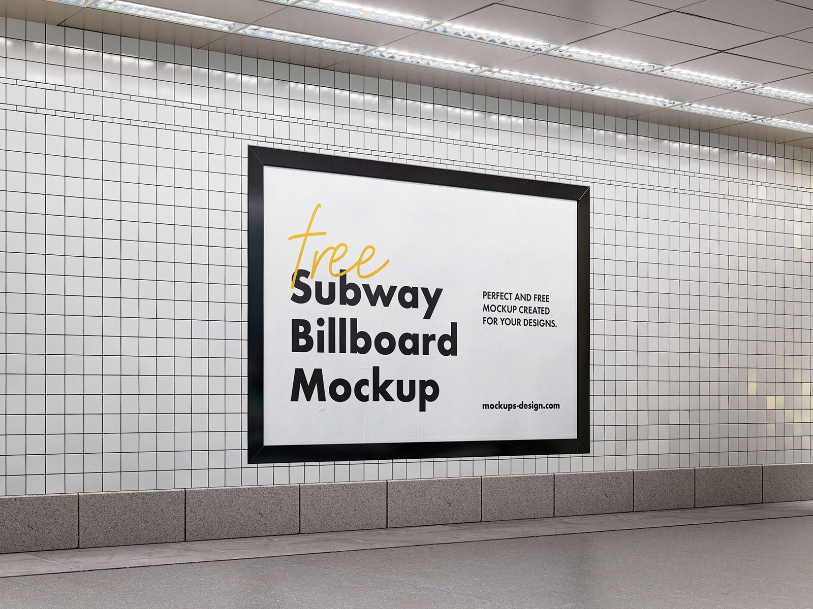 Subway billboard mockup
