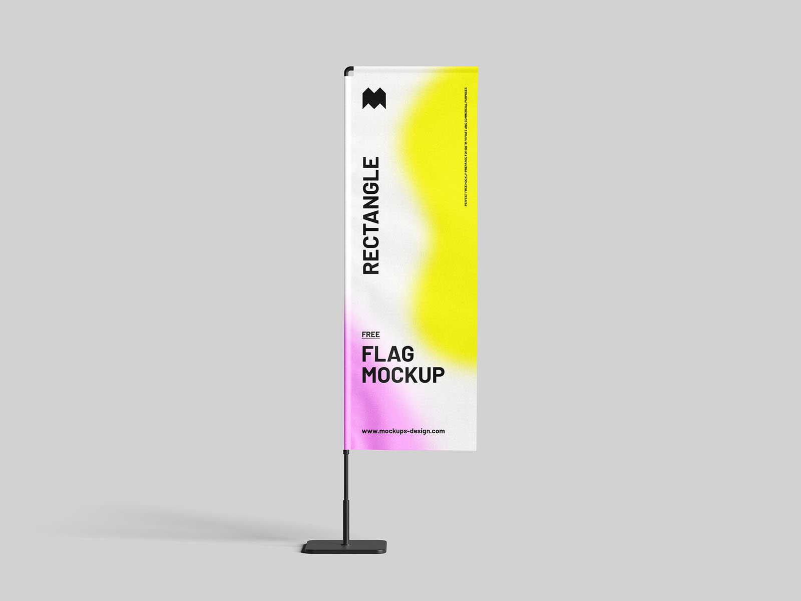 Rectangle flag mockup