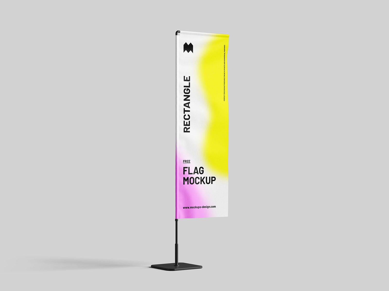 Rectangle flag mockup