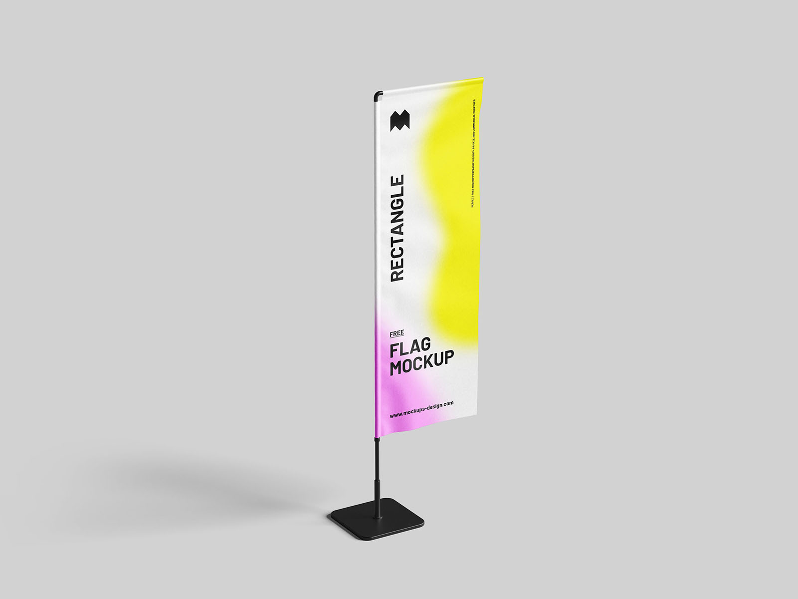 Rectangle flag mockup