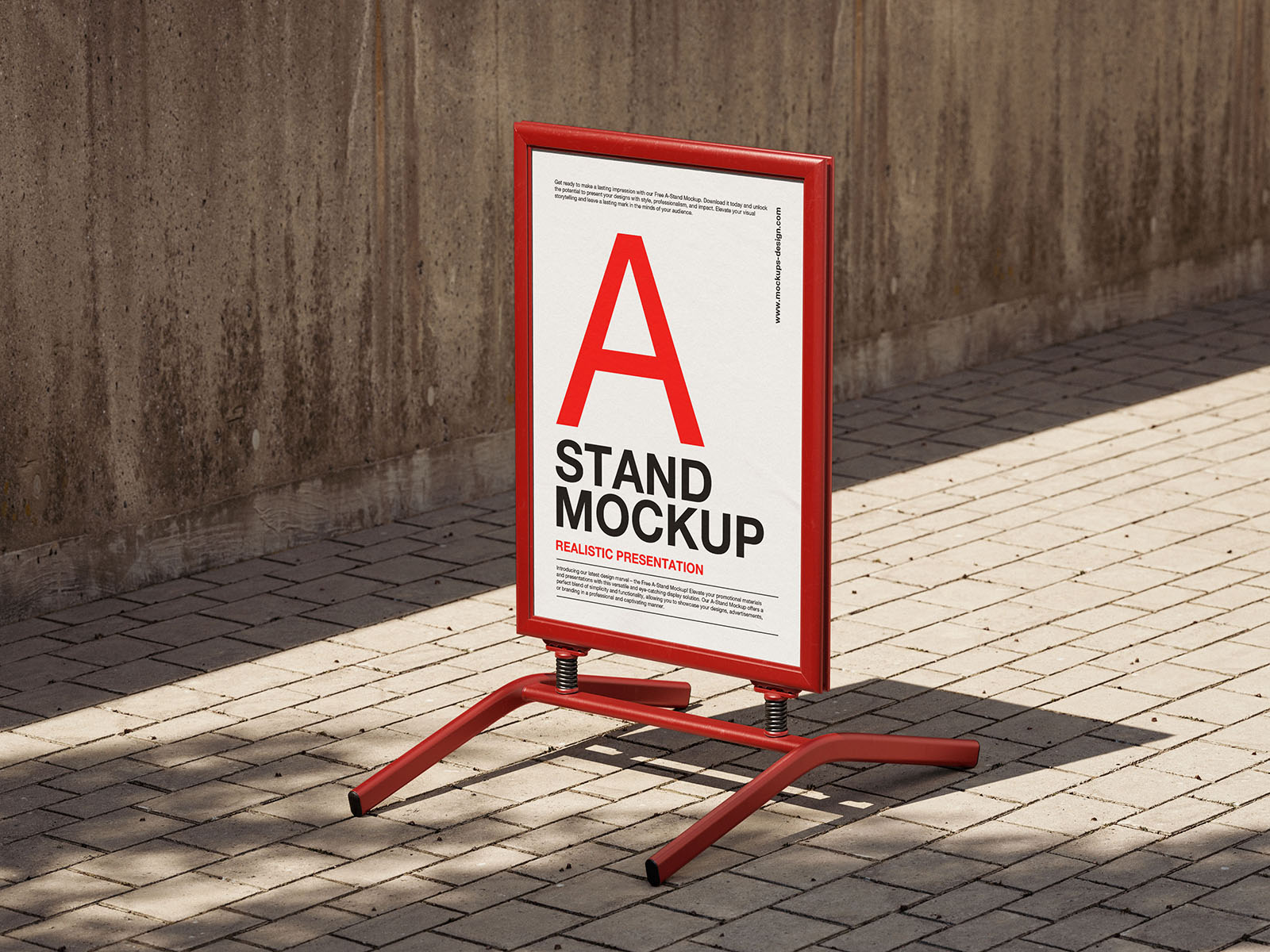 Outdoor A-stand mockup