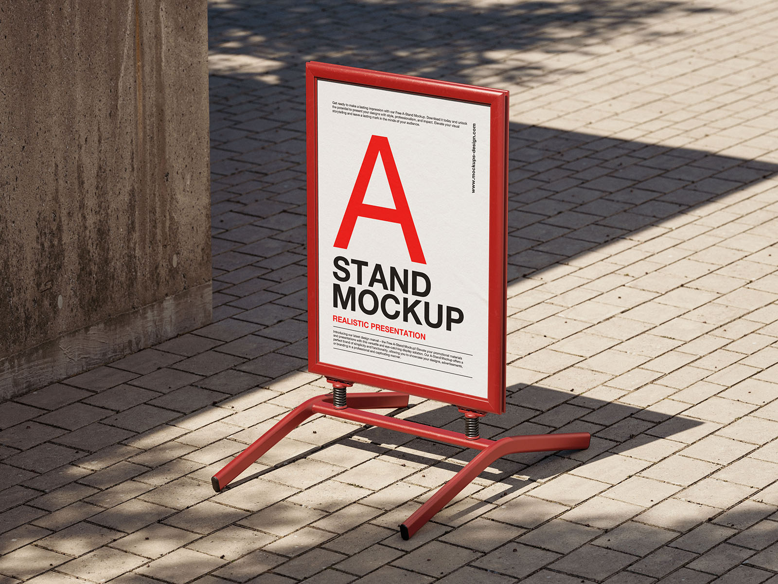 Outdoor A-stand mockup