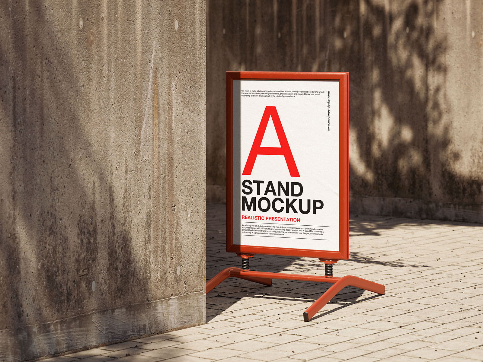 Outdoor A-stand mockup